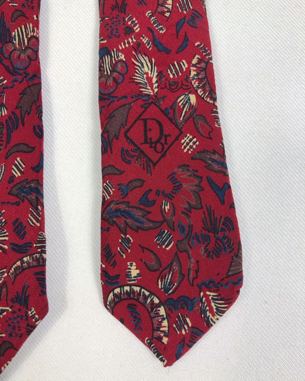 Christian Dior Monsieur Rare Vintage Christian Dior Monseiur Abstract Silk Tie Size ONE SIZE - 5 Thumbnail