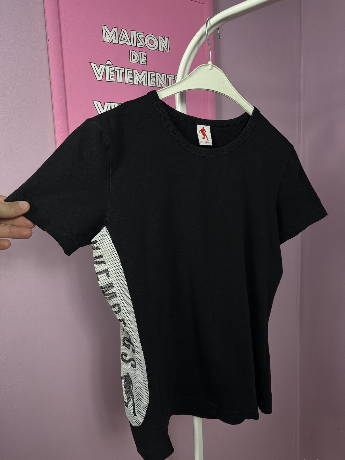 Dirk Bikkembergs Bikkembergs Logo Pattern Cotton T Shirt Crop Mesh Stretch Size US M / EU 48-50 / 2 - 14 Thumbnail