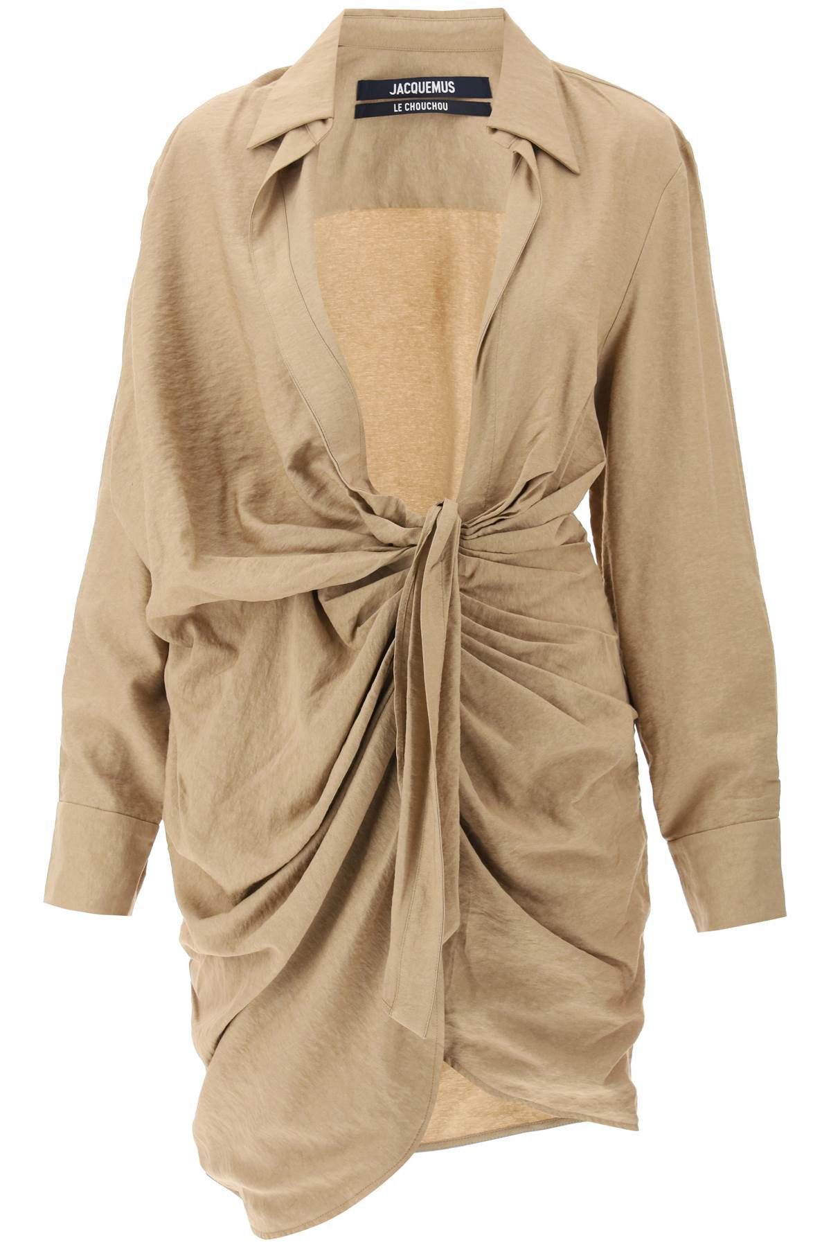 image of Jacquemus La Robe Bahia Mini Dress in Beige, Women's (Size XS)