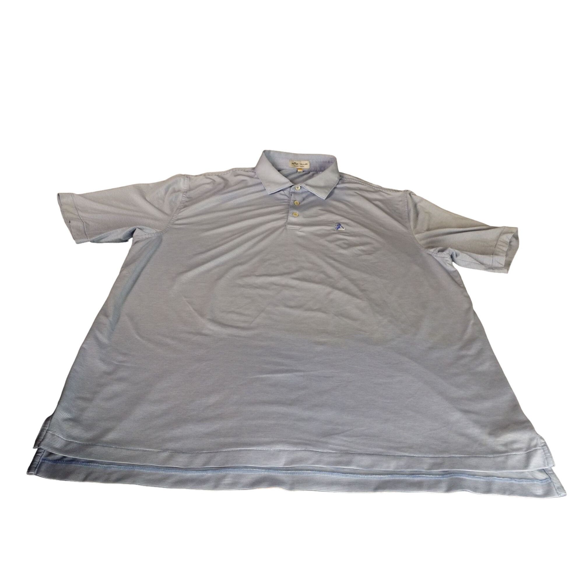 Peter Millar Peter Millar Summer Comfort Polo Men Sz XL Striped Blue Whit Size US XL / EU 56 / 4 - 1 Thumbnail