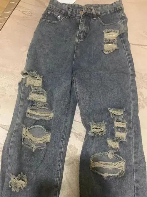 Other Ripped Jeans Women Oversize Baggy Pants Size 29" - 3 Thumbnail