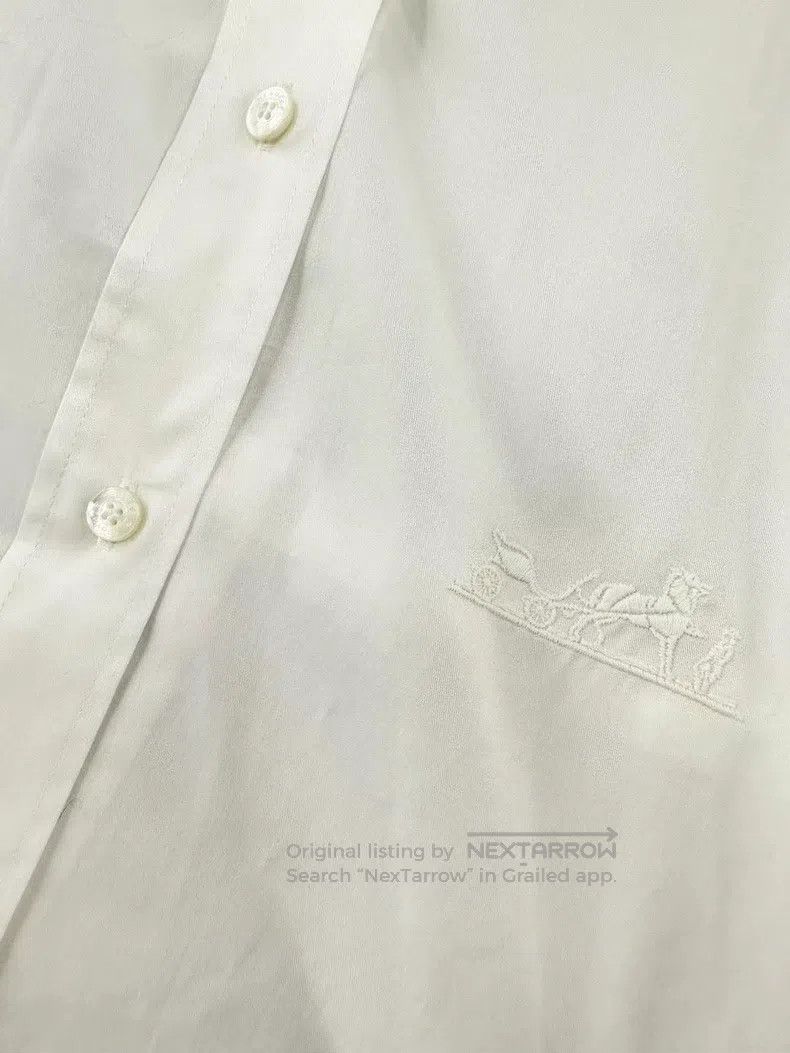 Hermes Hermes White drawstring waist-tie shirt dress Size XS / US 0-2 / IT 36-38 - 3 Thumbnail