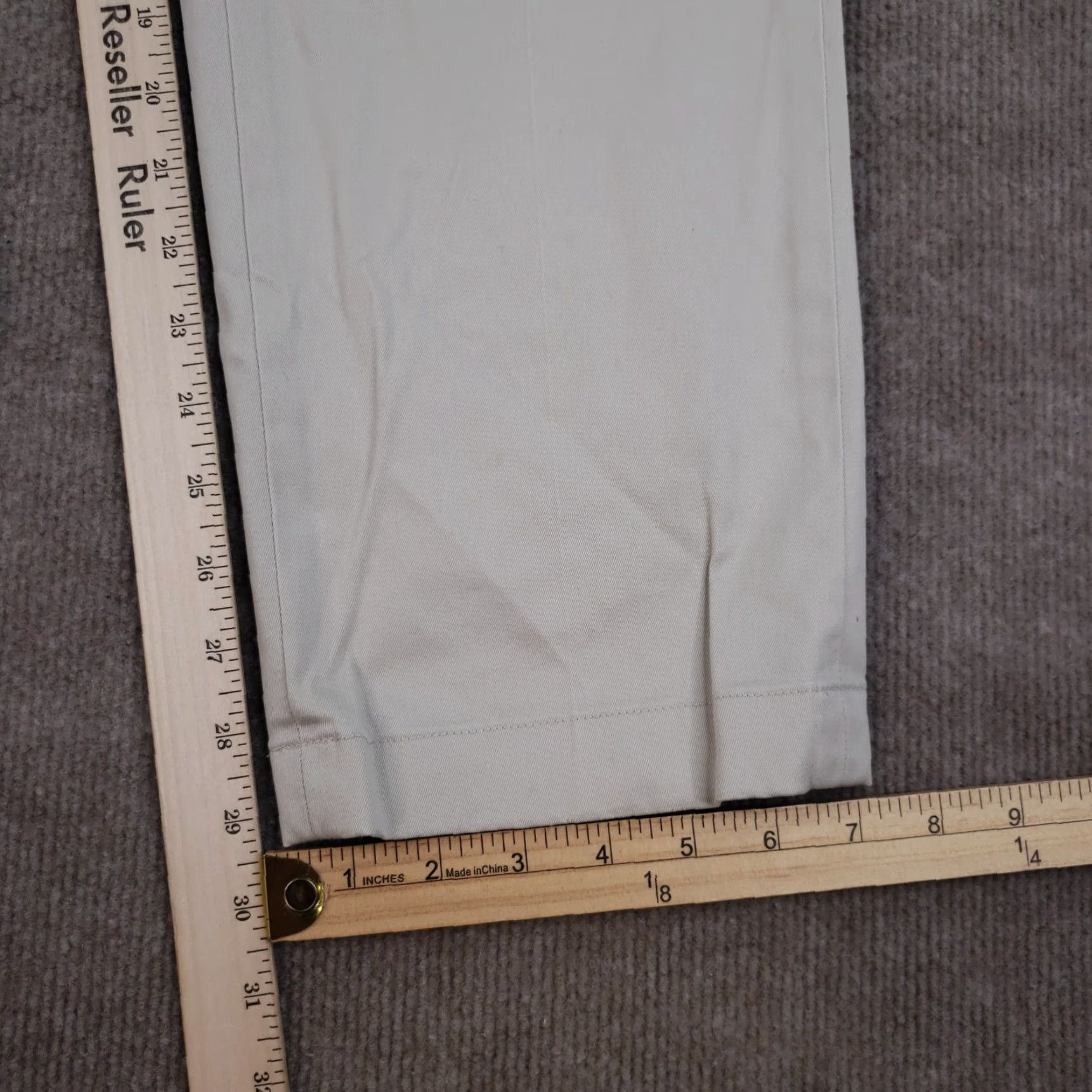 Brooks Brothers Brooks Brothers Mens Chino Pants Beige Stretch Milano Fit Straight Leg 35x30 Size US 35 - 3 Thumbnail