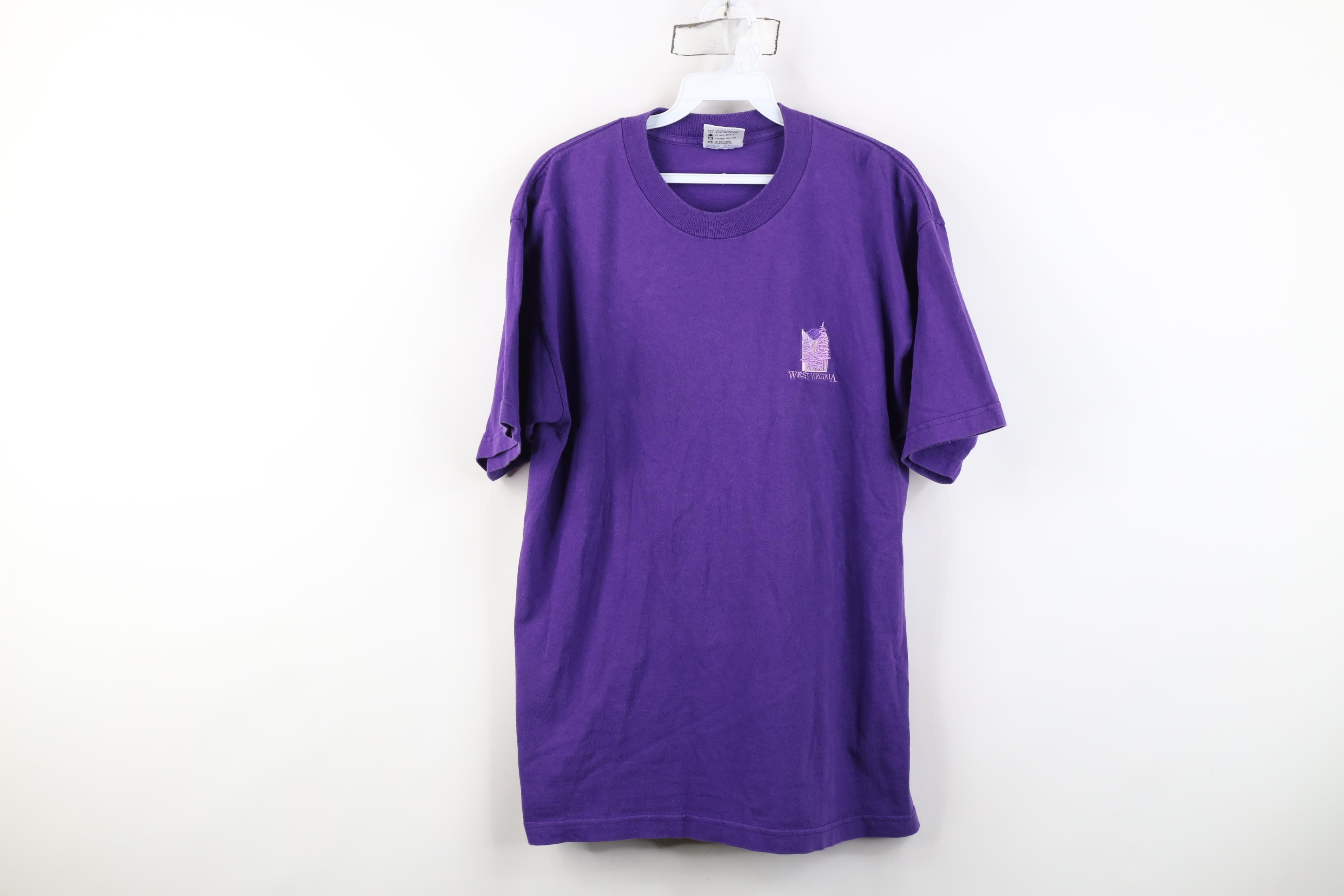 Vintage Vintage 90s Streetwear West Virginia T-Shirt Cotton USA Size US L / EU 52-54 / 3 - 1 Thumbnail
