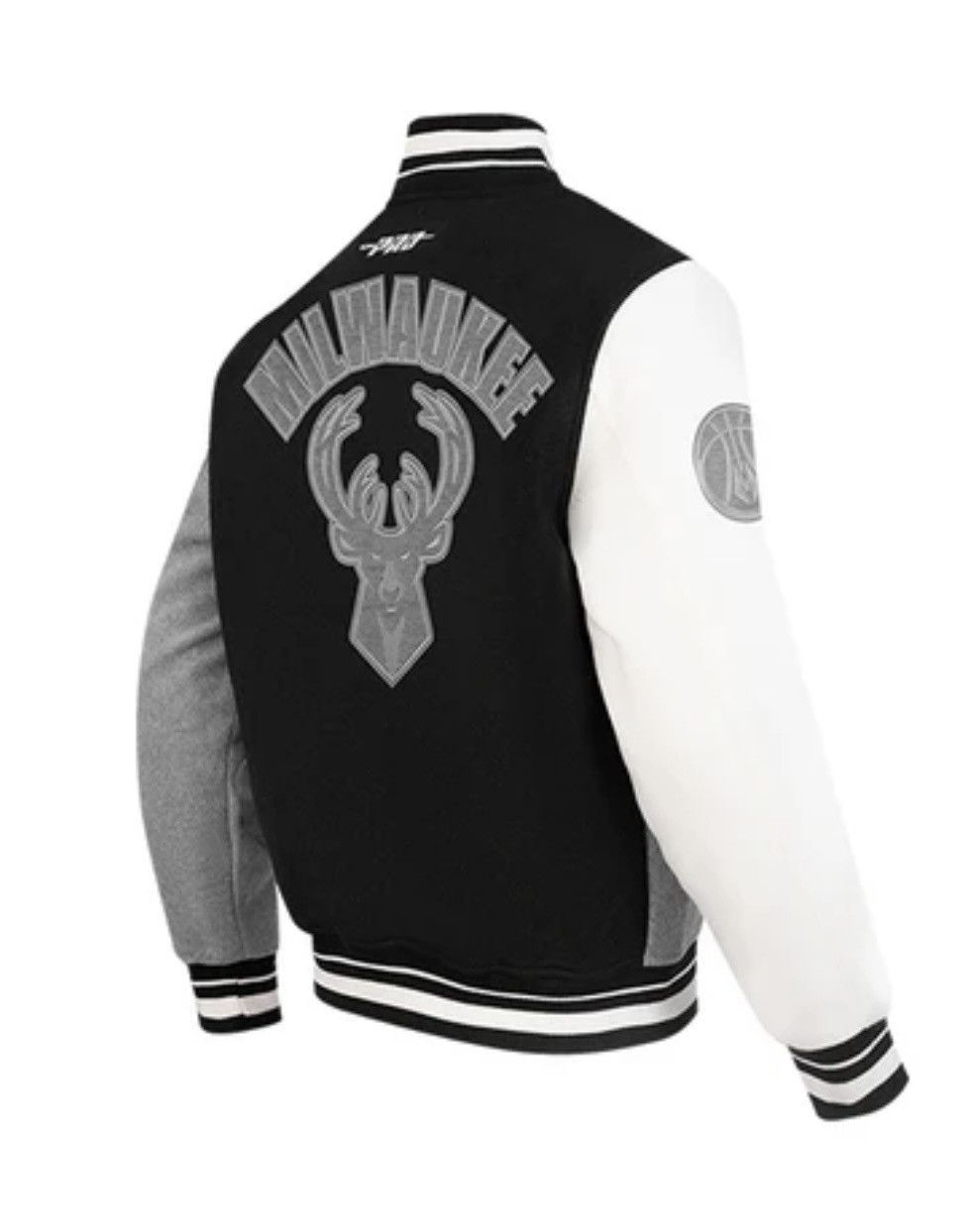 Pro Standard Pro Standard Reverse Terry Milwaukee Bucks Wool Jacket Size US L / EU 52-54 / 3 - 3 Thumbnail