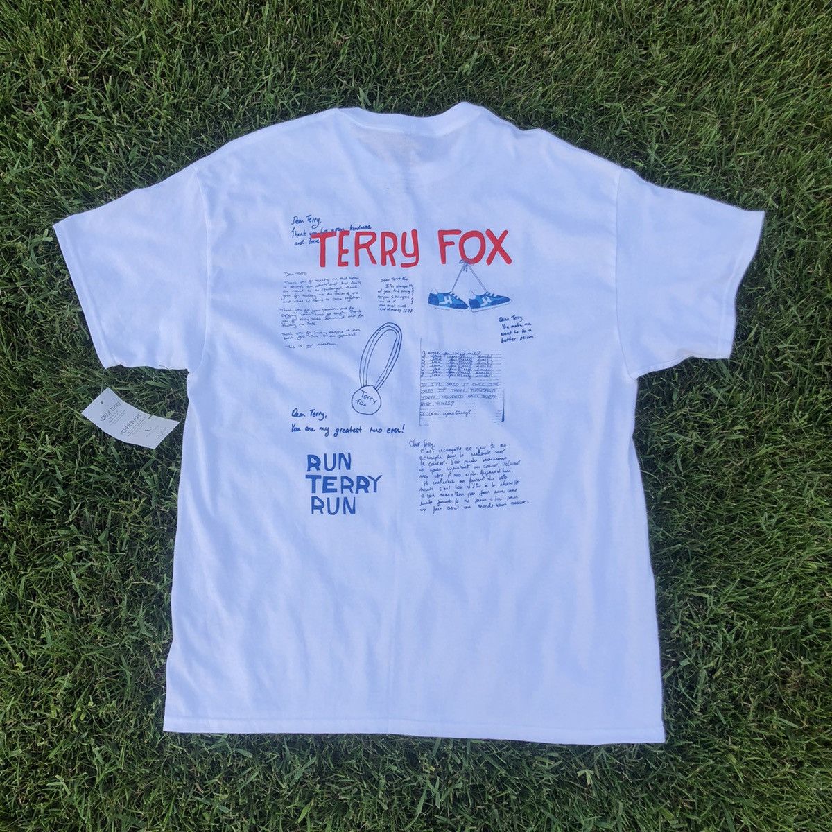 Adidas adidas dear terry fox tribute short sleeve shirt Size US XL / EU 56 / 4 - 6 Thumbnail