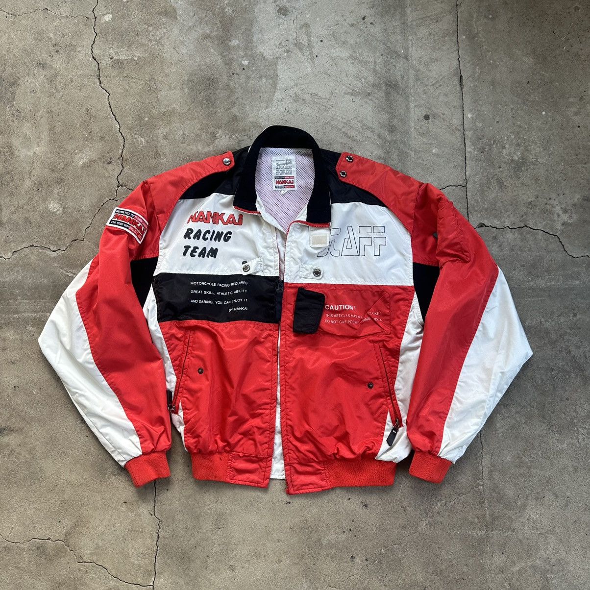 80s ビンテージ NANKAI ナイロン ライダース ライディング ジャケット Vintage 80s Nankai Motorcycle Jacket Japanese Brand