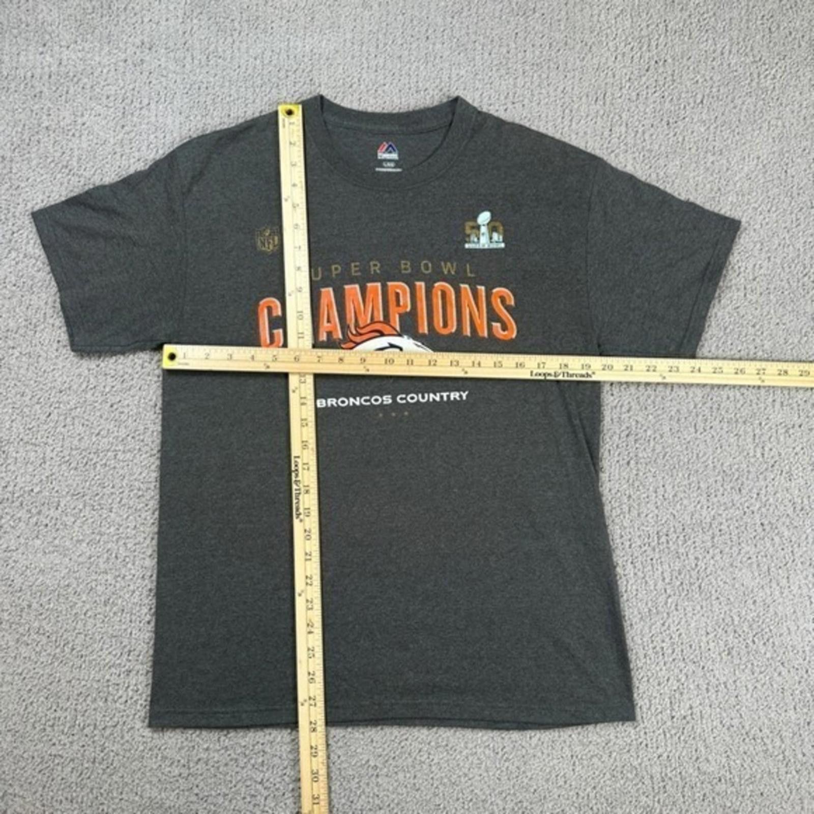 Majestic Denver Broncos Super Bowl Champions T Shirt Mens Large Size US L / EU 52-54 / 3 - 3 Thumbnail