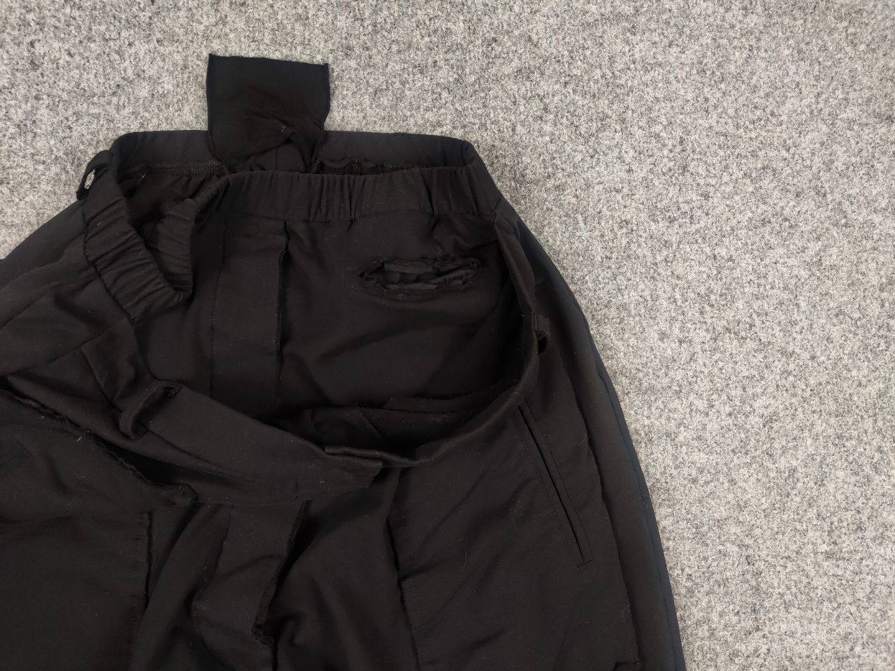 Designer Barbara Speer Design Avant Garde Harem Black double Pants Size 32" / US 10 / IT 46 - 12 Thumbnail