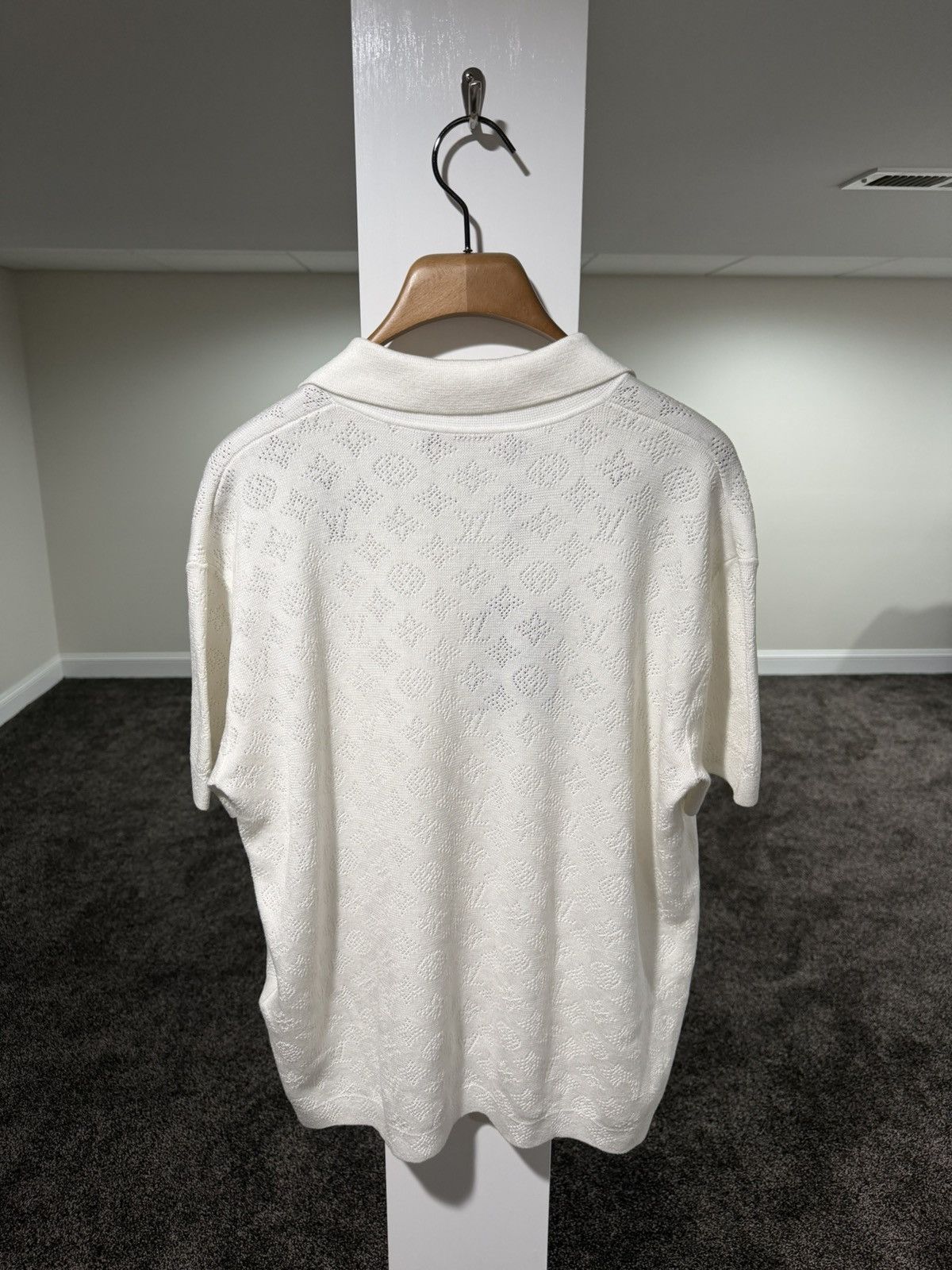 Louis Vuitton Louis Vuitton Monogram Pointelle White Short-Sleeved Shirt Size US XS / EU 42 / 0 - 4 Thumbnail