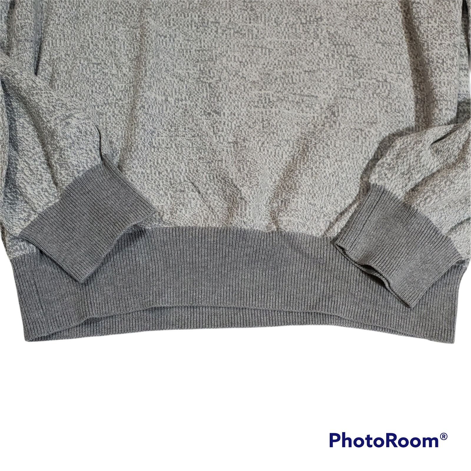 American Rag American Rag | Grey Heathered Long Sleeve Knit Shirt |Size M Size US M / EU 48-50 / 2 - 3 Thumbnail