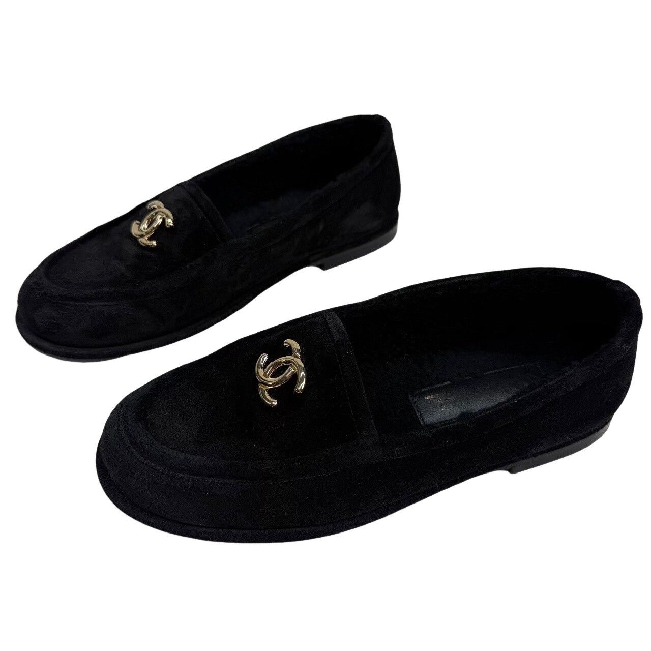 Chanel Chanel Suede CC Loafers Size 36.5 Size US 6.5 / IT 36.5 - 1 Thumbnail