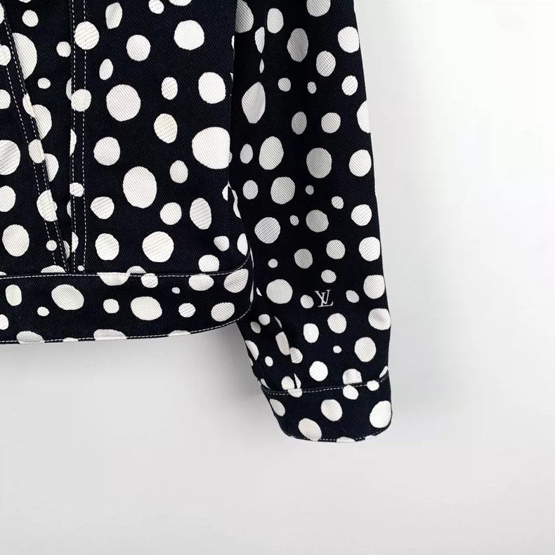 Louis Vuitton Louis Vuitton Yayoi Kusama 23 Black Polka-Dot Cotton Zip L Size M / US 6-8 / IT 42-44 - 4 Thumbnail