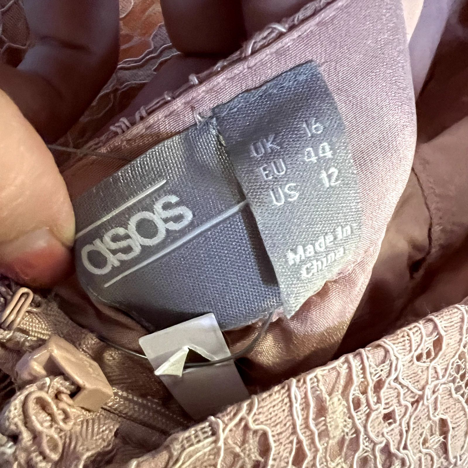 Asos Asos Pink Lace Midi Dress With Pinny Bodice Size 12 New Size XL / US 12-14 / IT 48-50 - 6 Thumbnail