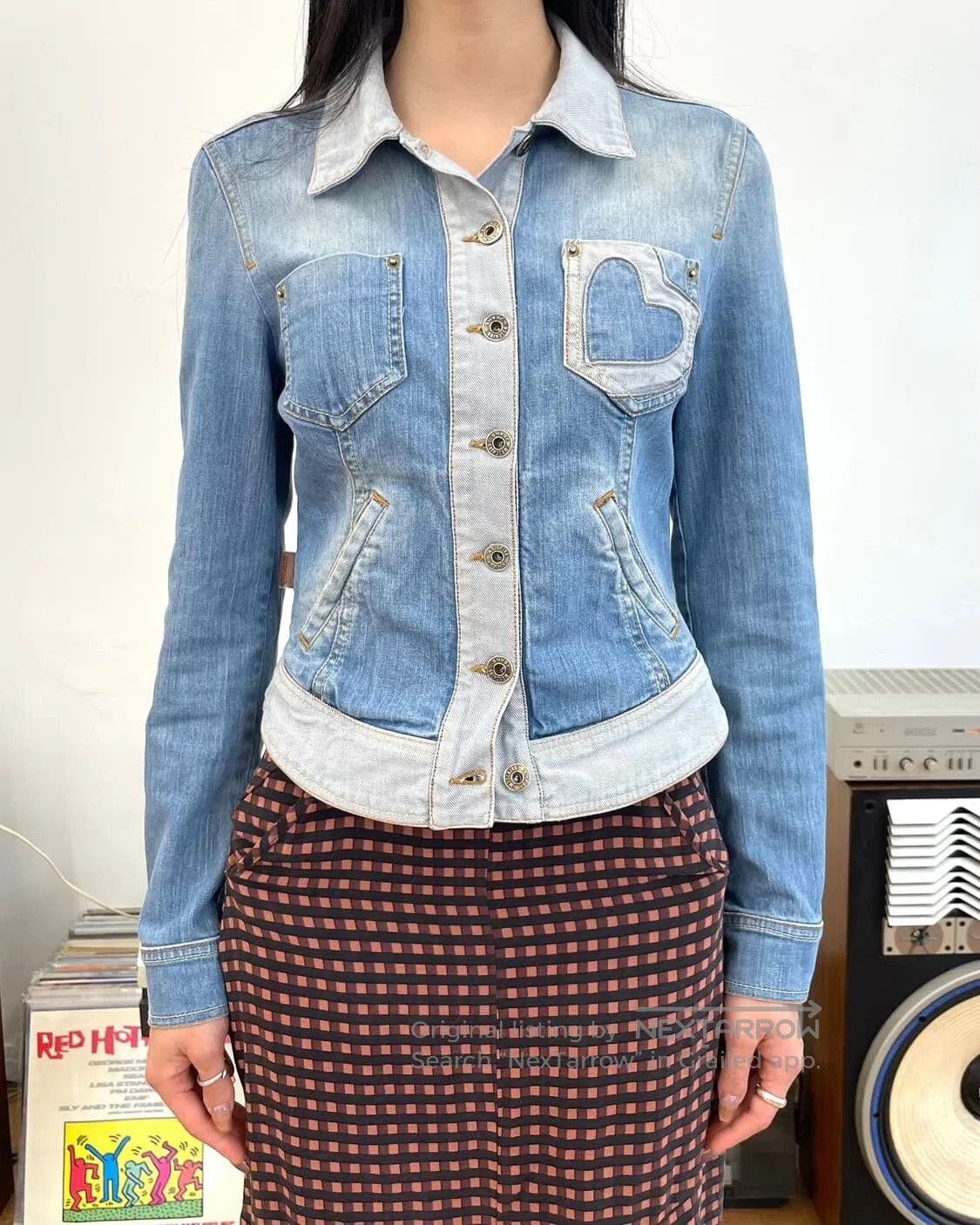 Moschino Moskino Vintage Cupid Denim Jacket. Size M / US 6-8 / IT 42-44 - 1 Thumbnail