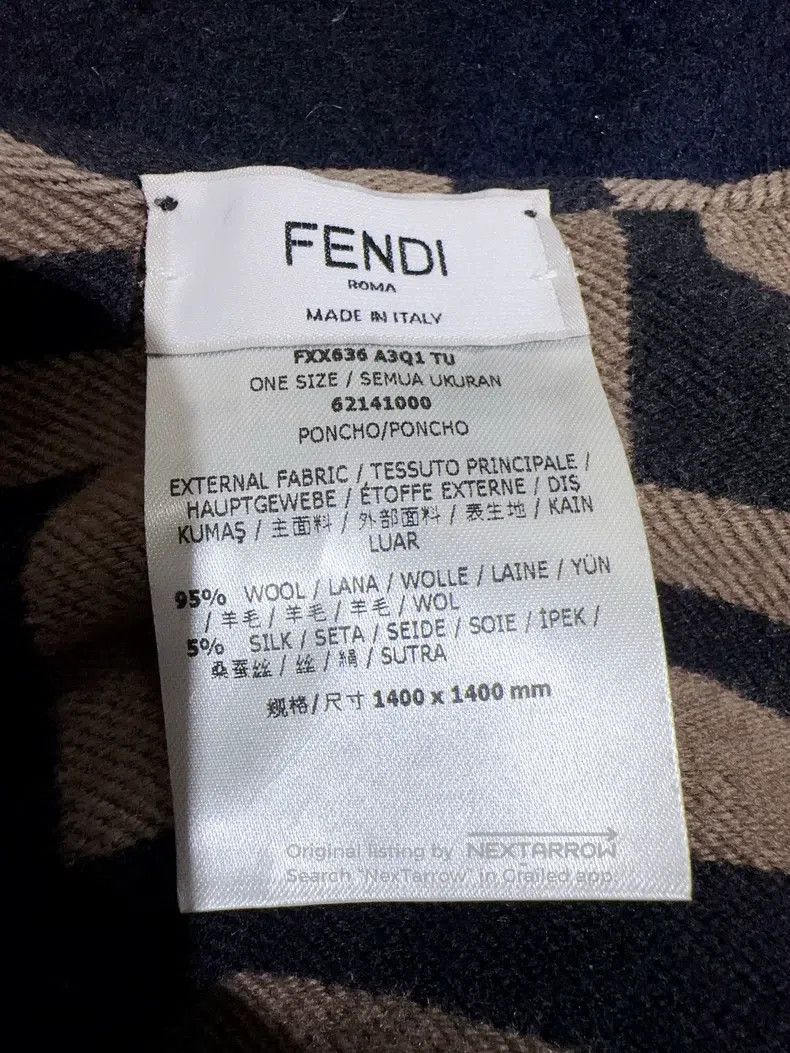 Fendi Fendi size 140x140cm Scarf Made of Wool and Silk Size ONE SIZE - 8 Thumbnail
