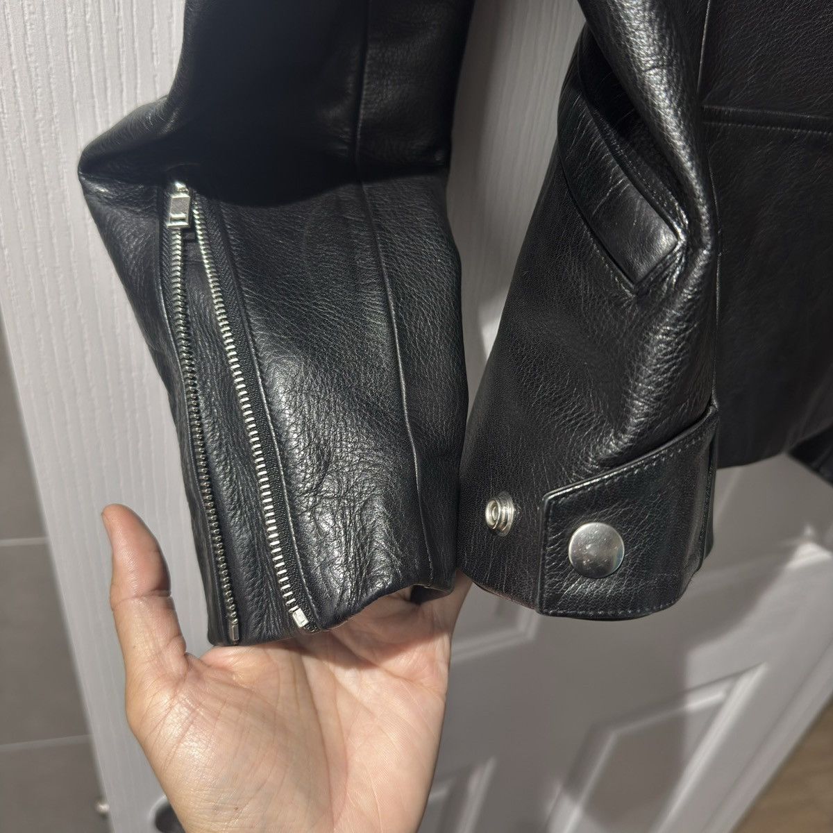 Theory New York brand Theory Shell Dyed Cow Leather Motor Jacket Size US M / EU 48-50 / 2 - 11 Thumbnail