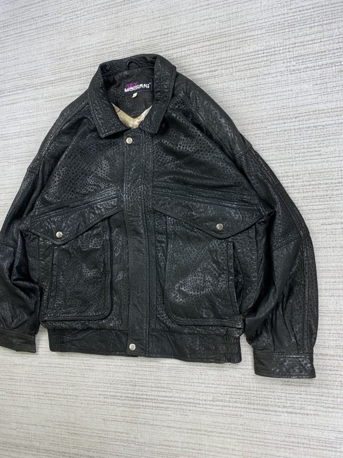 Leather Vintage Giorgio Mobiani Bombers Leather Jacket Size US L / EU 52-54 / 3 - 4 Thumbnail