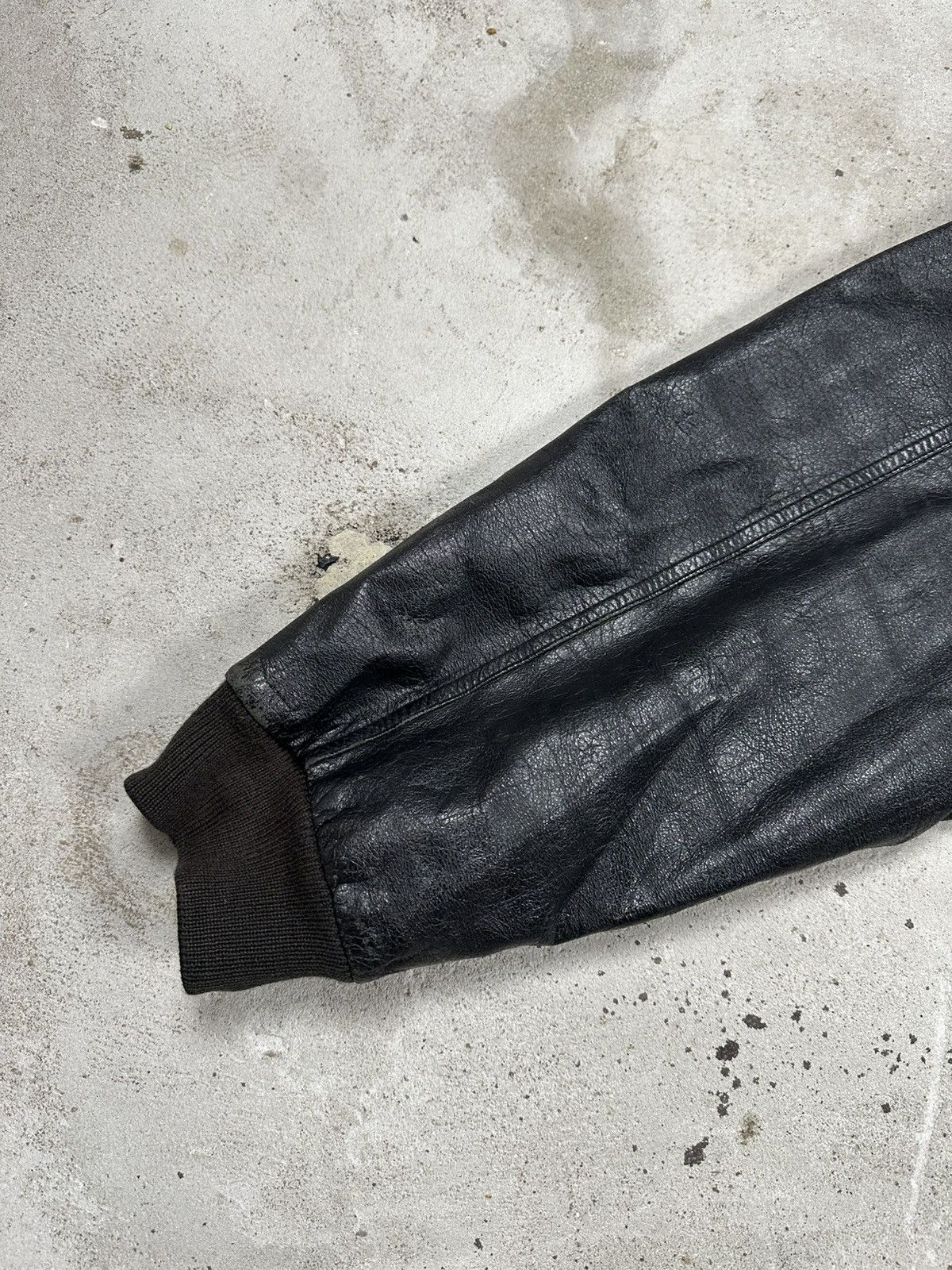 Genuine Leather × Vintage Vintage Y2K MA1 Leather Military Bomber Jacket Flyers Size US XL / EU 56 / 4 - 3 Thumbnail