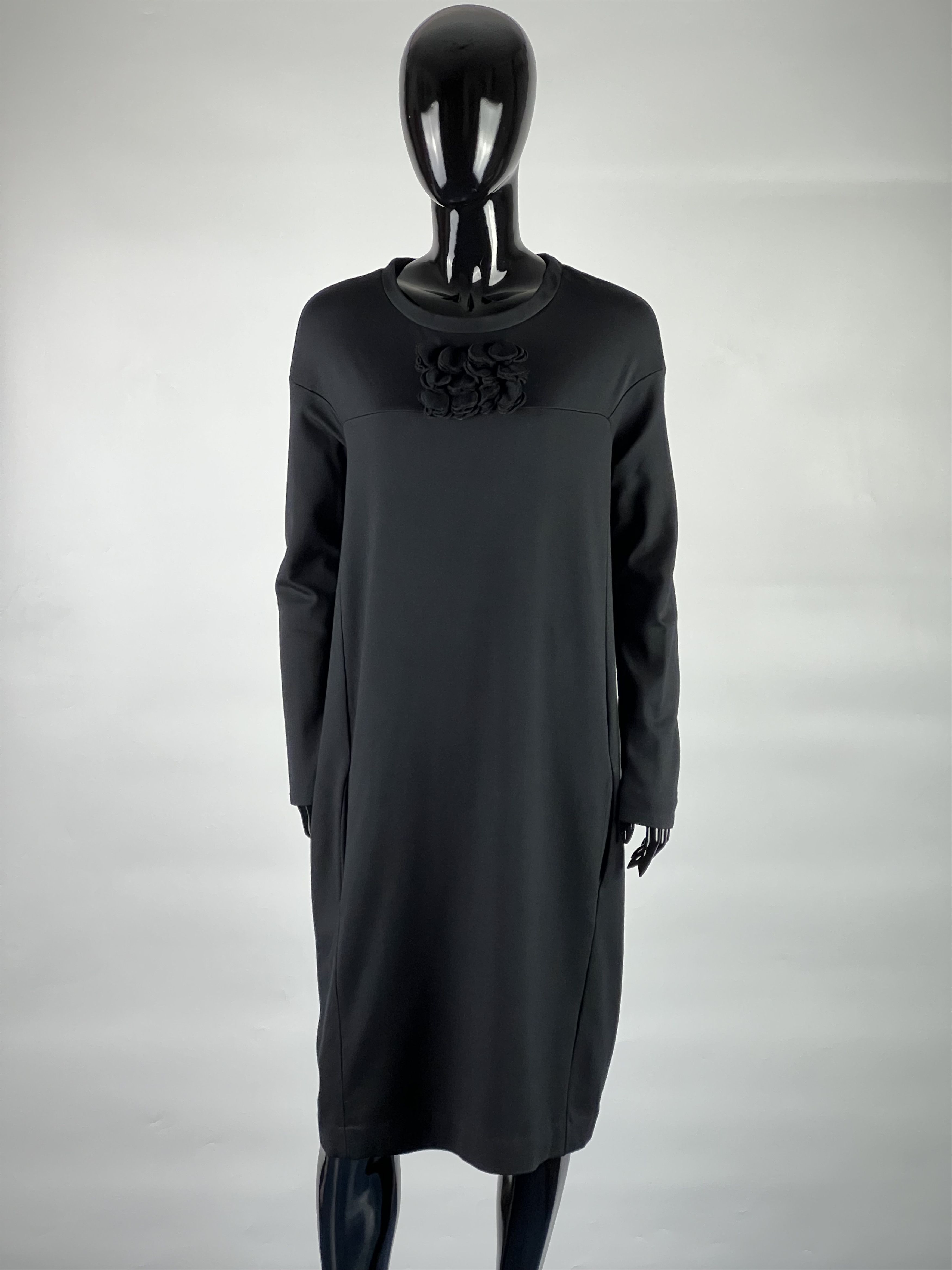DOROTHEE SCHUMACHER Dorothee Schumacher Black Long Sleeve Knee Dress Size 3 Size L / US 10 / IT 46 - 1 Thumbnail