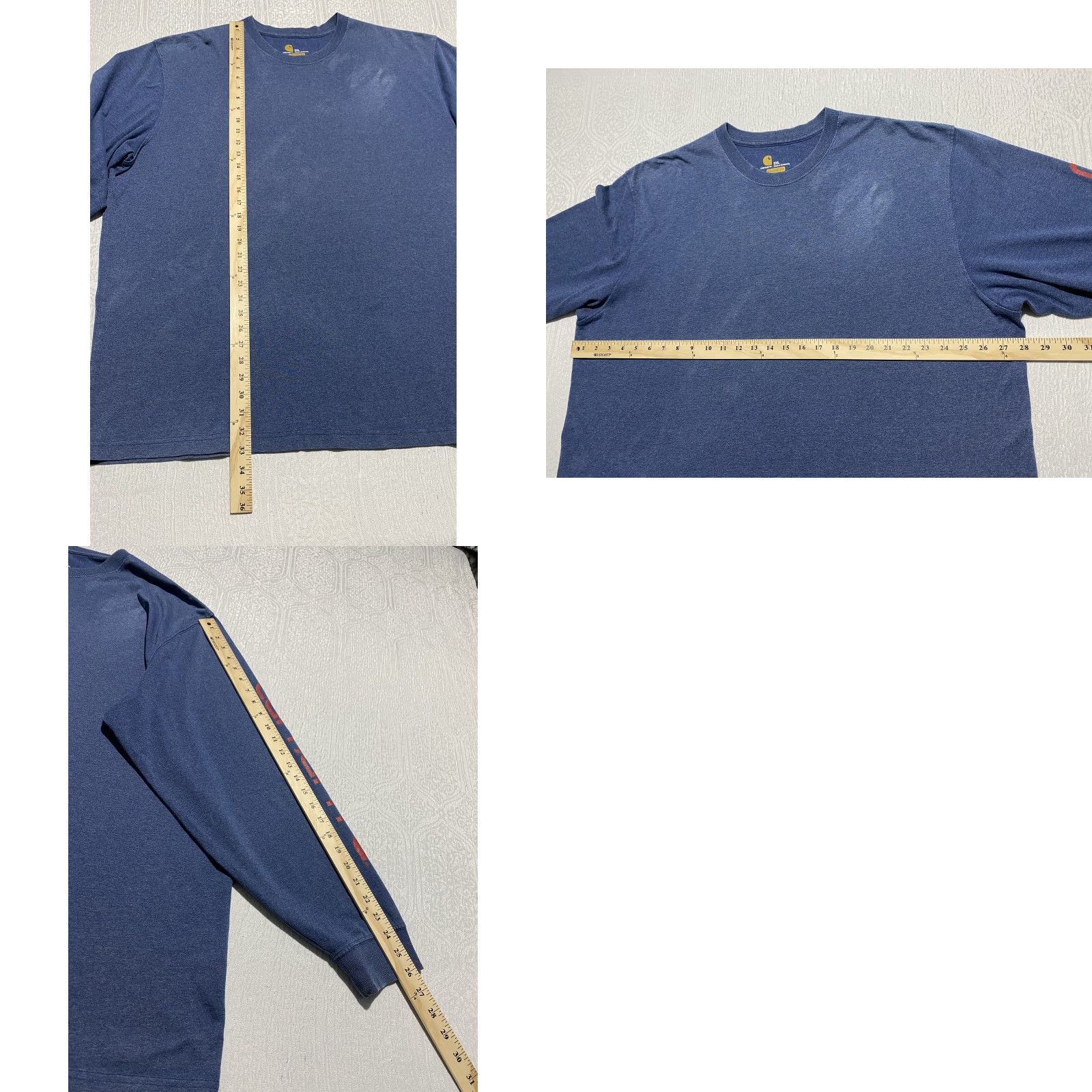 Carhartt VINTAGE Carhartt Shirt Mens 2XL Blue Long Sleeve Workwear K231 471 Original Fit Logo Size US XXL / EU 58 / 5 - 8 Thumbnail