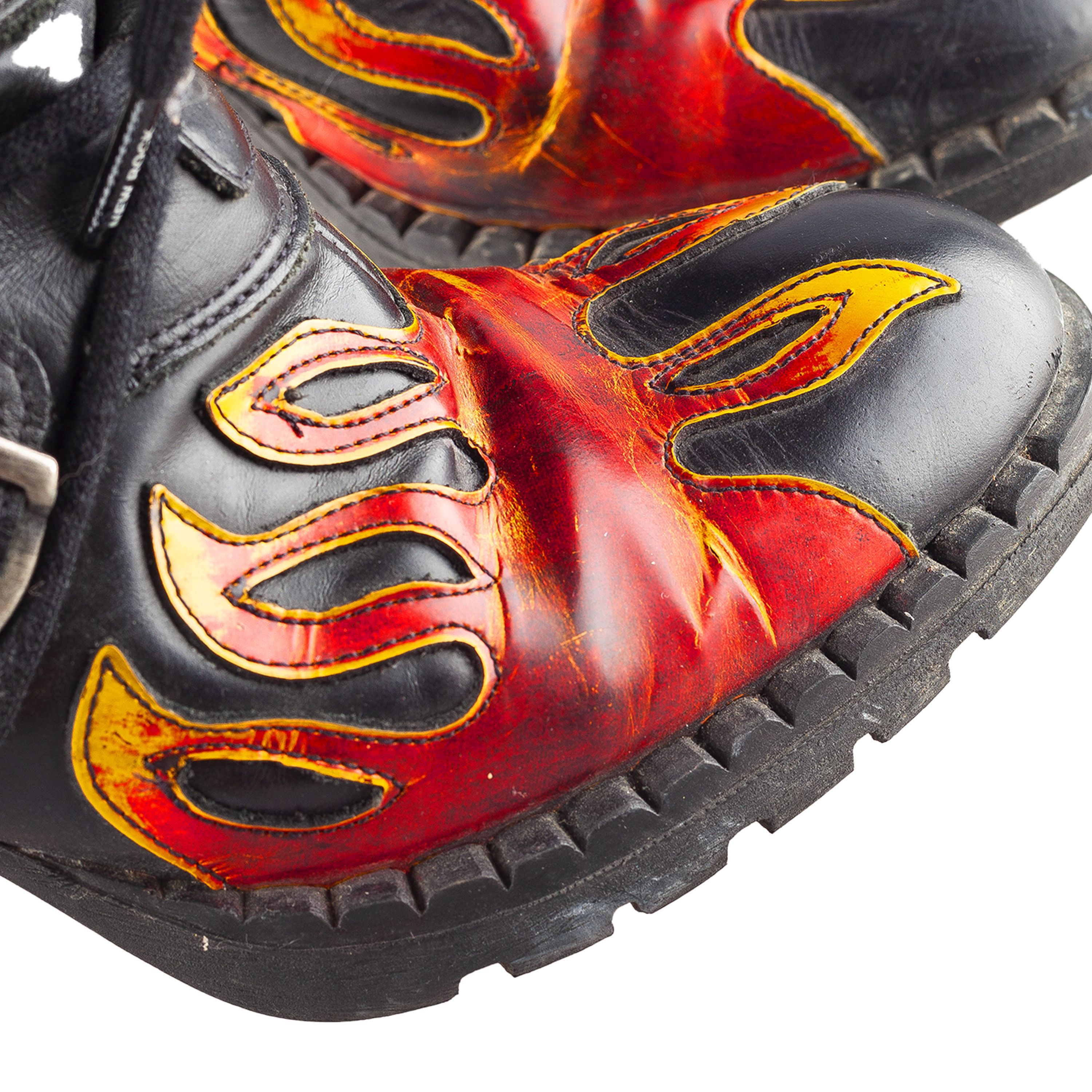 New Rock New Rock Flames Biker Heel Platform Mid Calf Boots (36 EU) Size US 5 / IT 35 - 5 Thumbnail