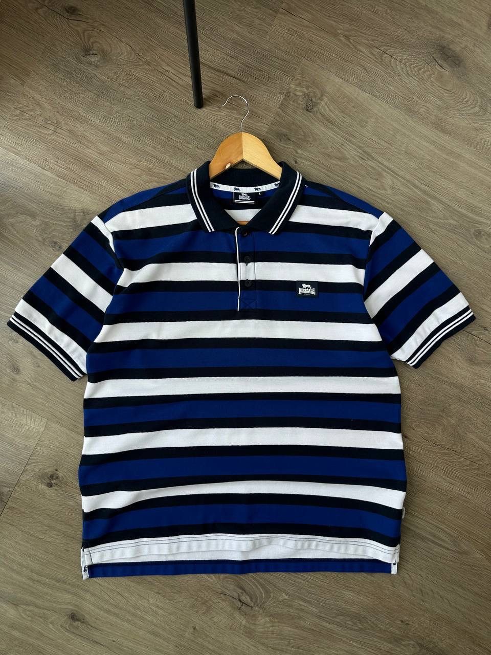 Lonsdale × Vintage Vintage Lonsdale Blue-White Polo T-Shirt Size US L / EU 52-54 / 3 - 3 Thumbnail