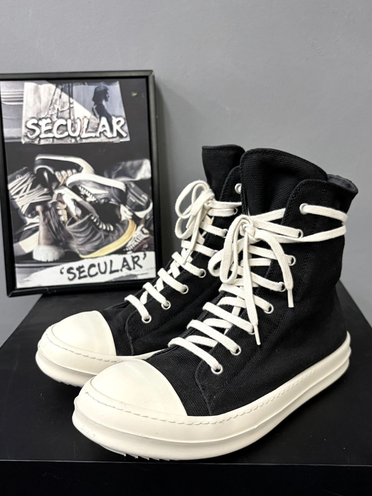 Rick Owens Drkshdw Rick Owens Drkshd Canvas High-Top Size US 7 / EU 40 - 1 Thumbnail