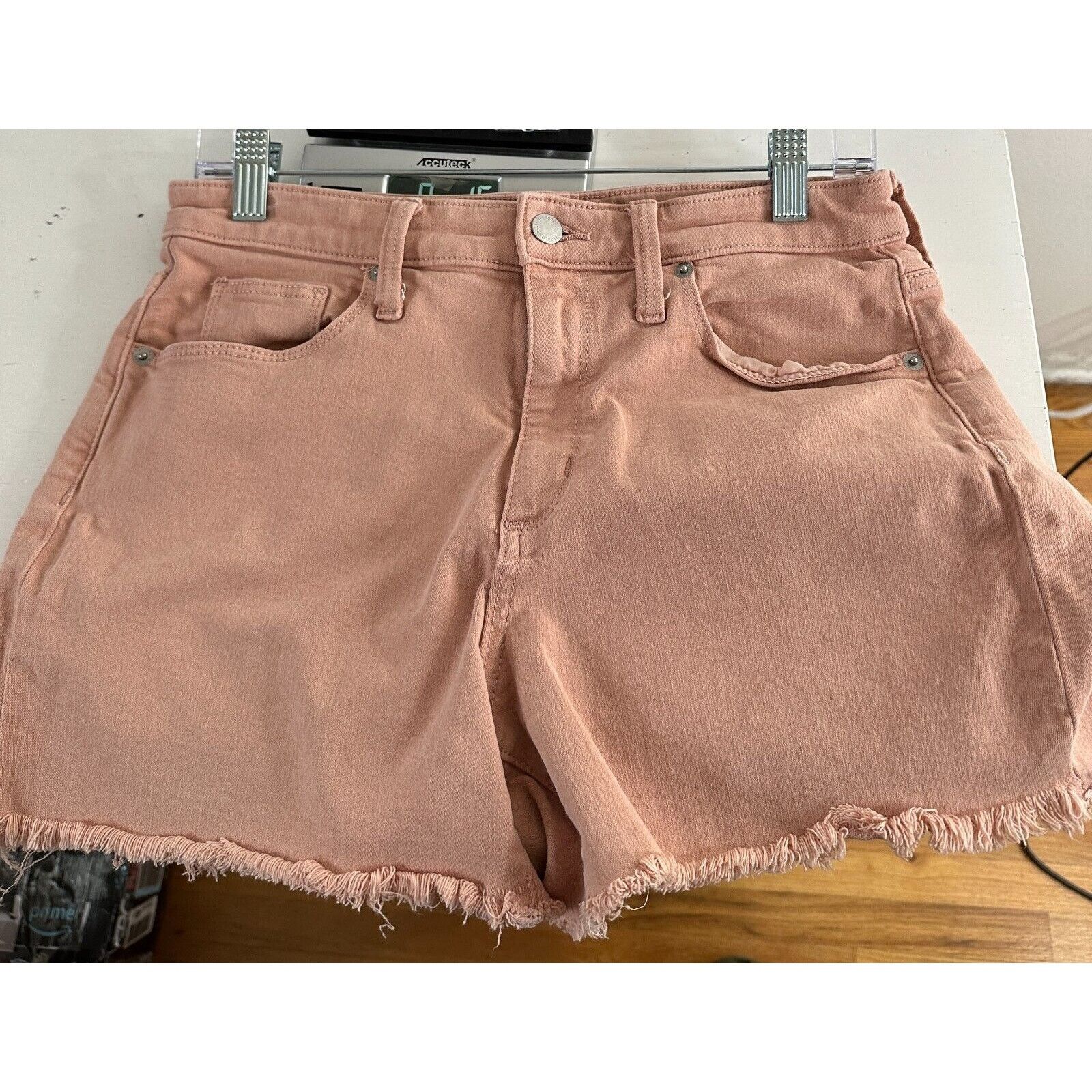 Other Universal Thread Peach High Rise Cut Off Raw Hem Shorts Size 29" - 7 Thumbnail