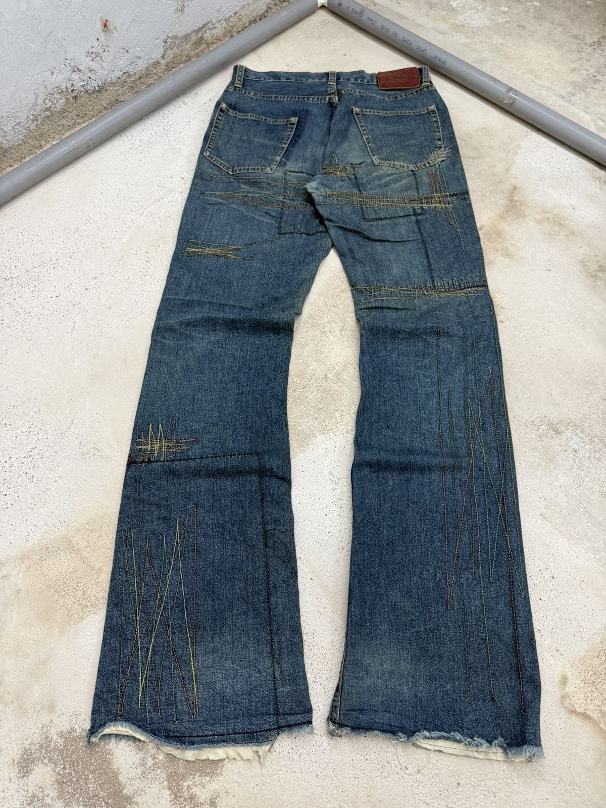 Hysteric Glamour HYSTERIC GLAMOUR Flare Heavy Stitch Boro Denim Jeans Size US 30 / EU 46 - 13 Thumbnail