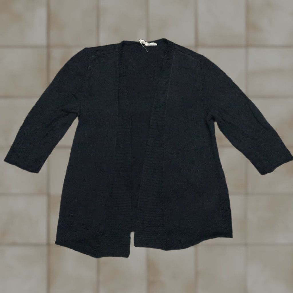 Eileen Fisher VINTAGE Eileen Fisher Cardigan Womens Petite Small Blue Linen Knit Open Sweater Casual Size S / US 4 / IT 40 - 1 Thumbnail
