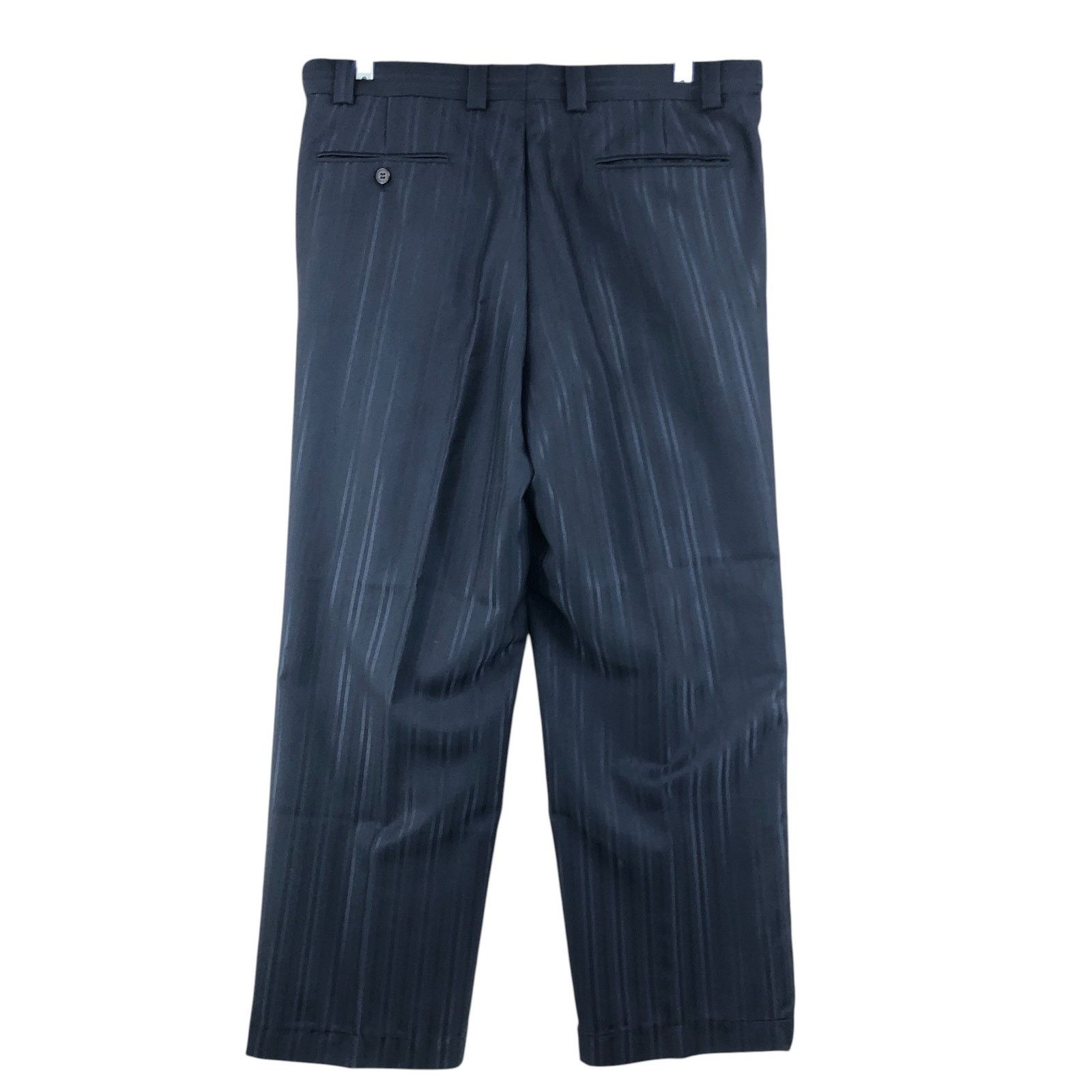 Stacy Adams Stacy Adams Size 40R Suit Three 3 Piece Drop 4 Blue Striped Size 40R - 17 Thumbnail