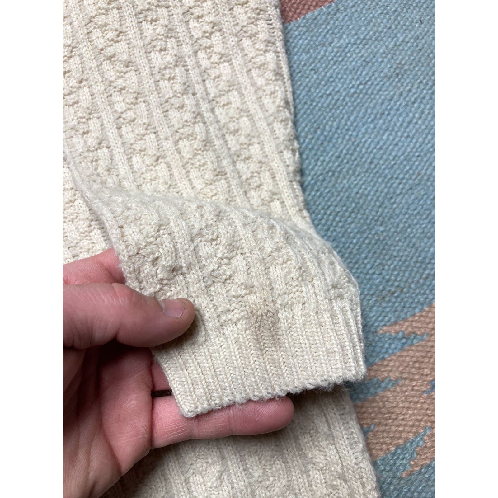 Vintage VINTAGE Penney’s knit sweater glenbrooke cardigan cable-knit wool Large Women Size L / US 10 / IT 46 - 7 Thumbnail