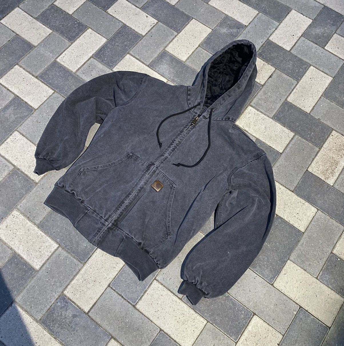 Carhartt Vintage 90s Carhartt Jacket Hooded Zip Up Men's M Size US M / EU 48-50 / 2 - 2 Thumbnail