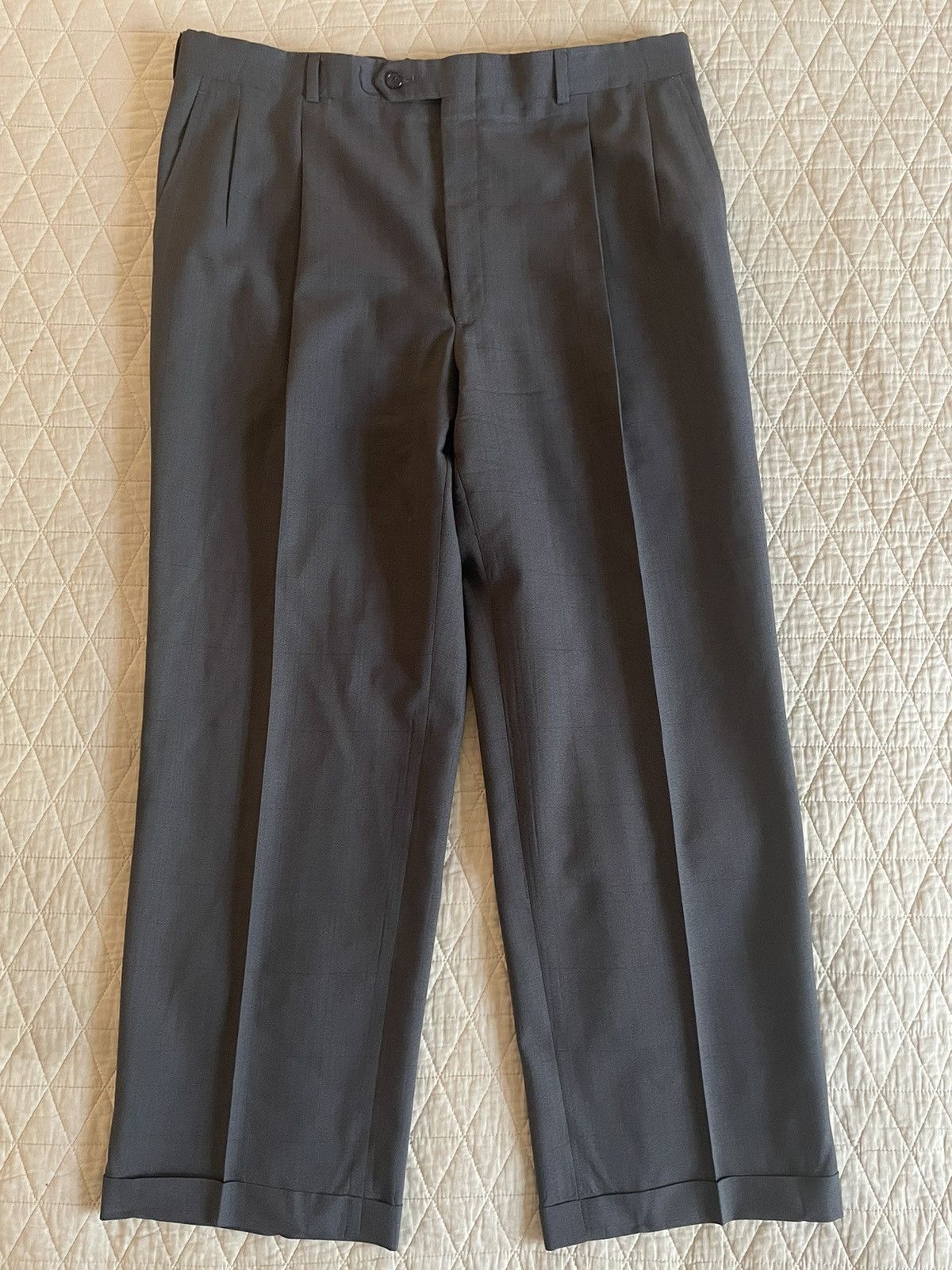Burberry × Vintage Windowpane Check Wool Suit Size 42R - 13 Thumbnail