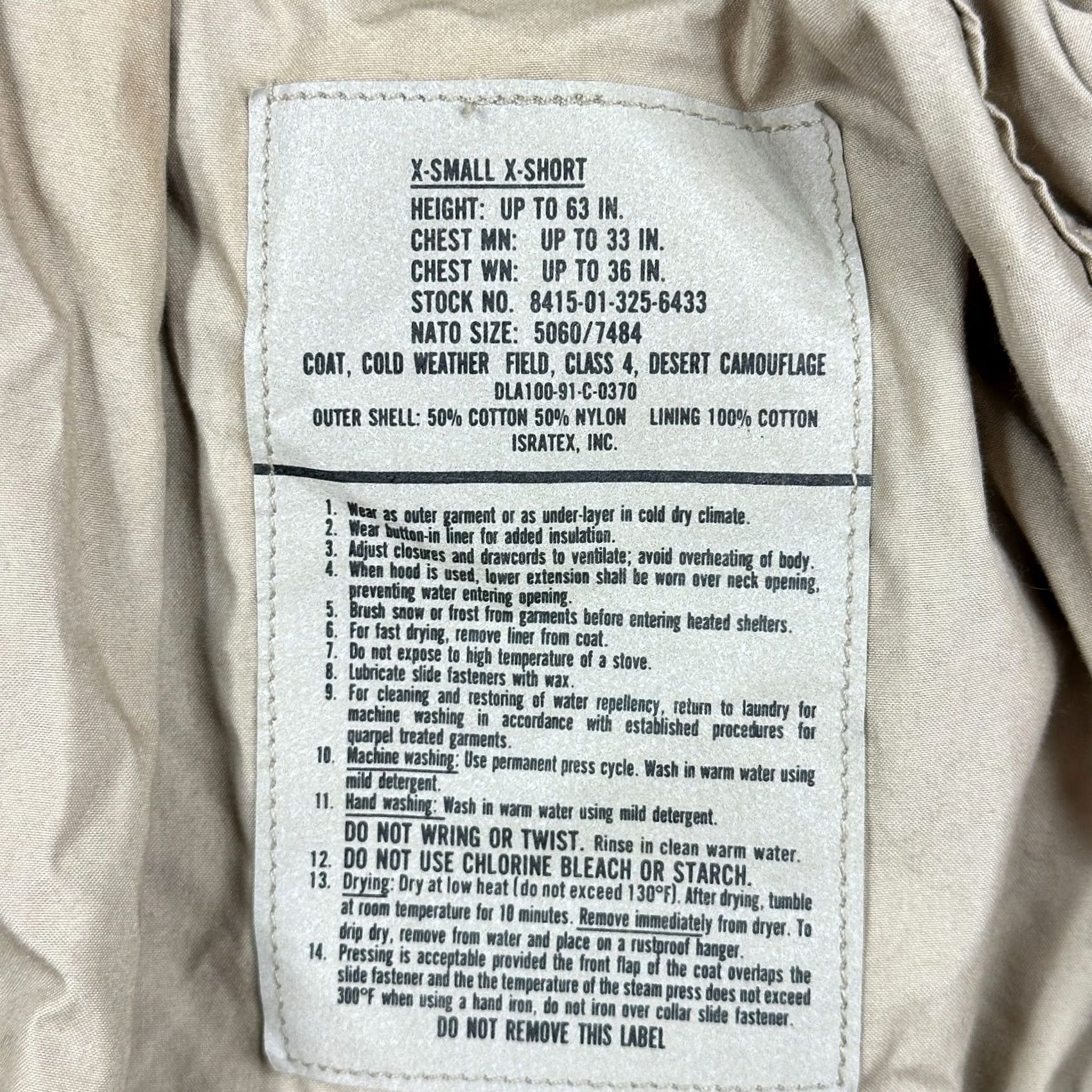 Vintage VINTAGE Isratex M65 Jacket Mens XS X-Short Desert Camo Cold Weather Field Coat 90s Size US XS / EU 42 / 0 - 4 Thumbnail
