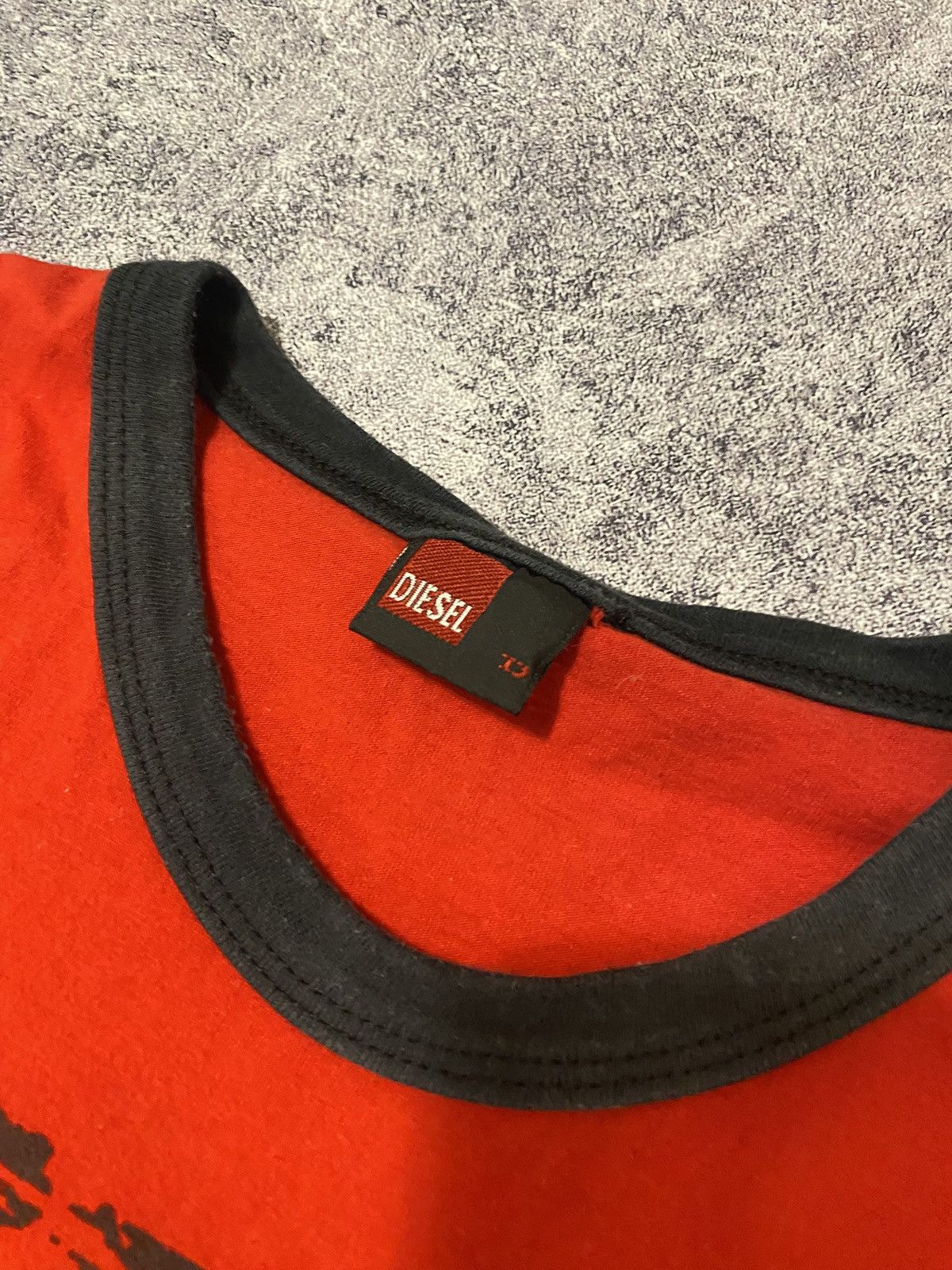 Diesel × Vintage 00s Vintage Diesel Archive Faded Y2k Logo Graphic T-shirt Size US L / EU 52-54 / 3 - 7 Thumbnail