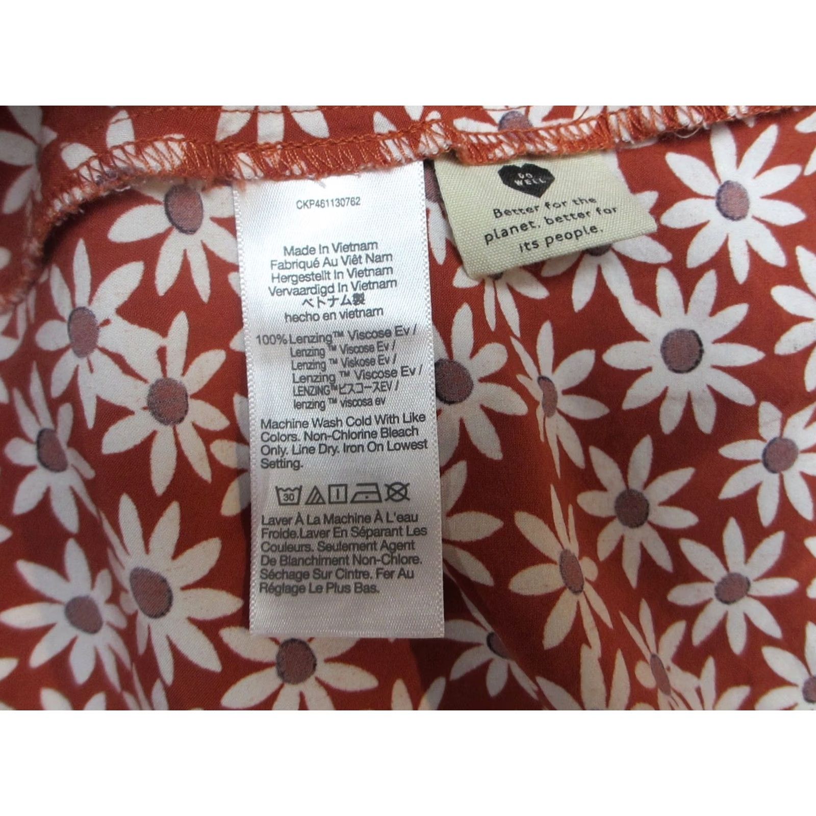 Madewell Madewell Red White Clara Midi V-Neck Dress Womens Small Falling Daisies Floral Size S / US 4 / IT 40 - 4 Thumbnail