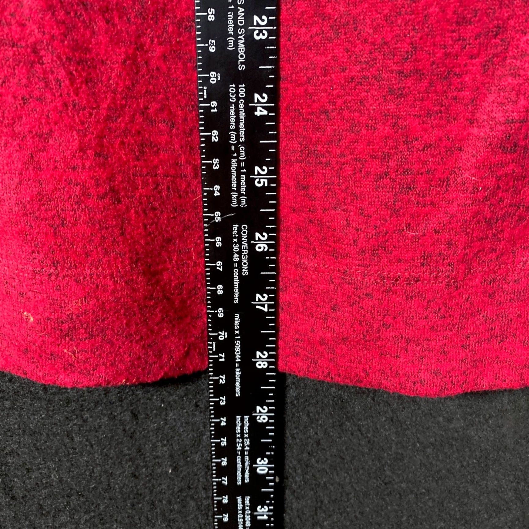 Vintage Chicos Zenegry Womens Sweater Red Black Cowl Neck Long Sleeve Stretch 1 Size M / US 6-8 / IT 42-44 - 7 Thumbnail