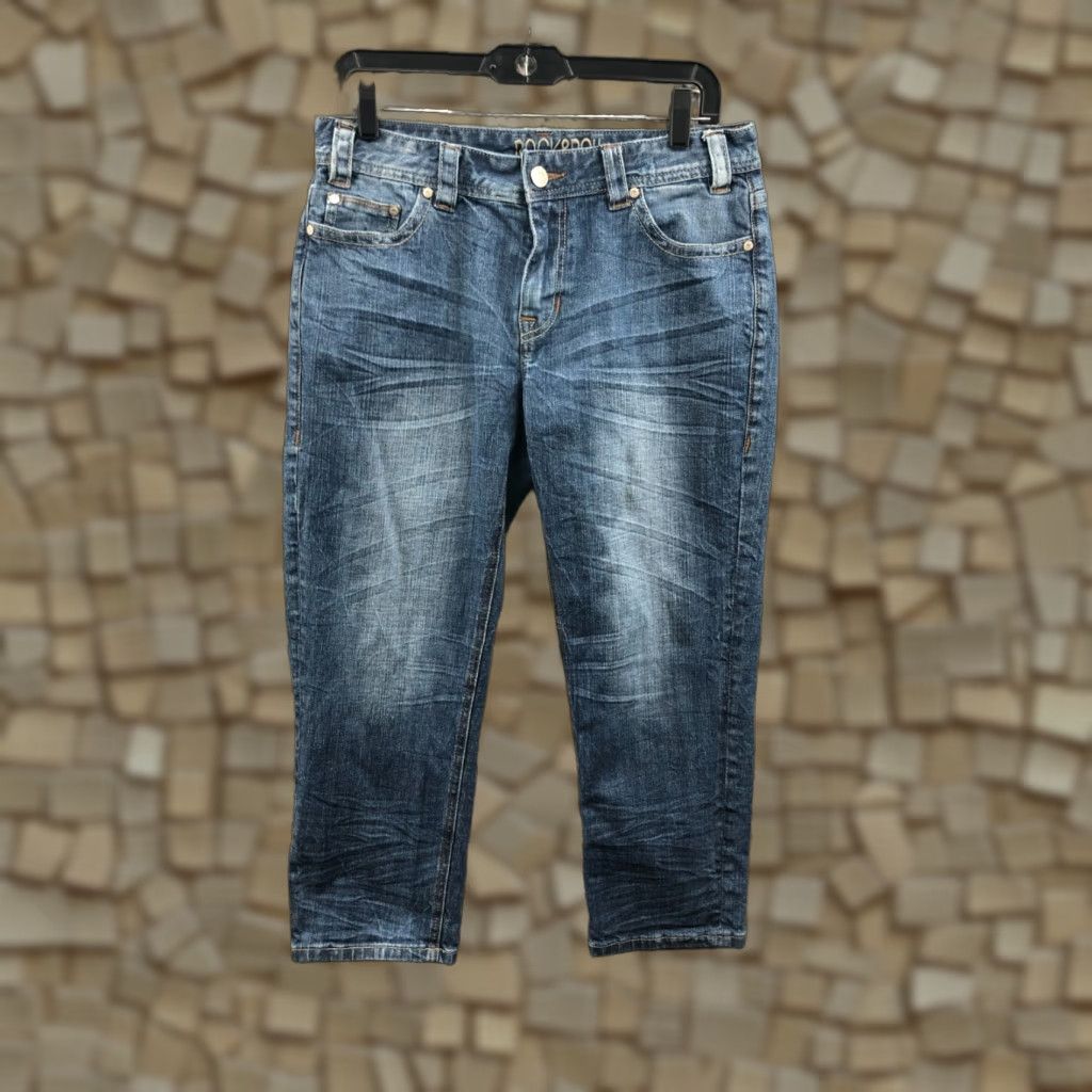 Vintage Rock & Roll Cowgirl Jeans Boyfriend Crop Size 27 Womens Medium Blue Size 27" / US 4 / IT 40 - 1 Thumbnail