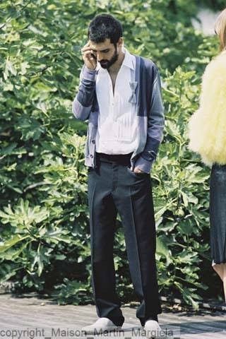 Maison Margiela SS07 Grey/Purple Stripes Cardigan