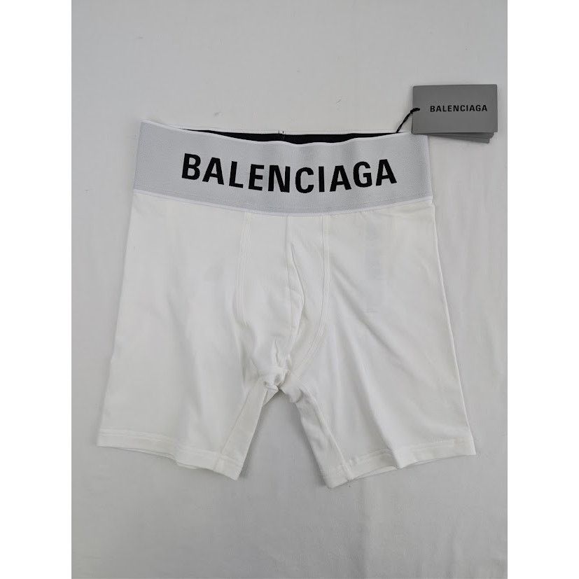 Balenciaga o1rshd1 Q:2 / Size: S / Midway Boxer Brief Shorts in White Size US 30 / EU 46 - 1 Thumbnail