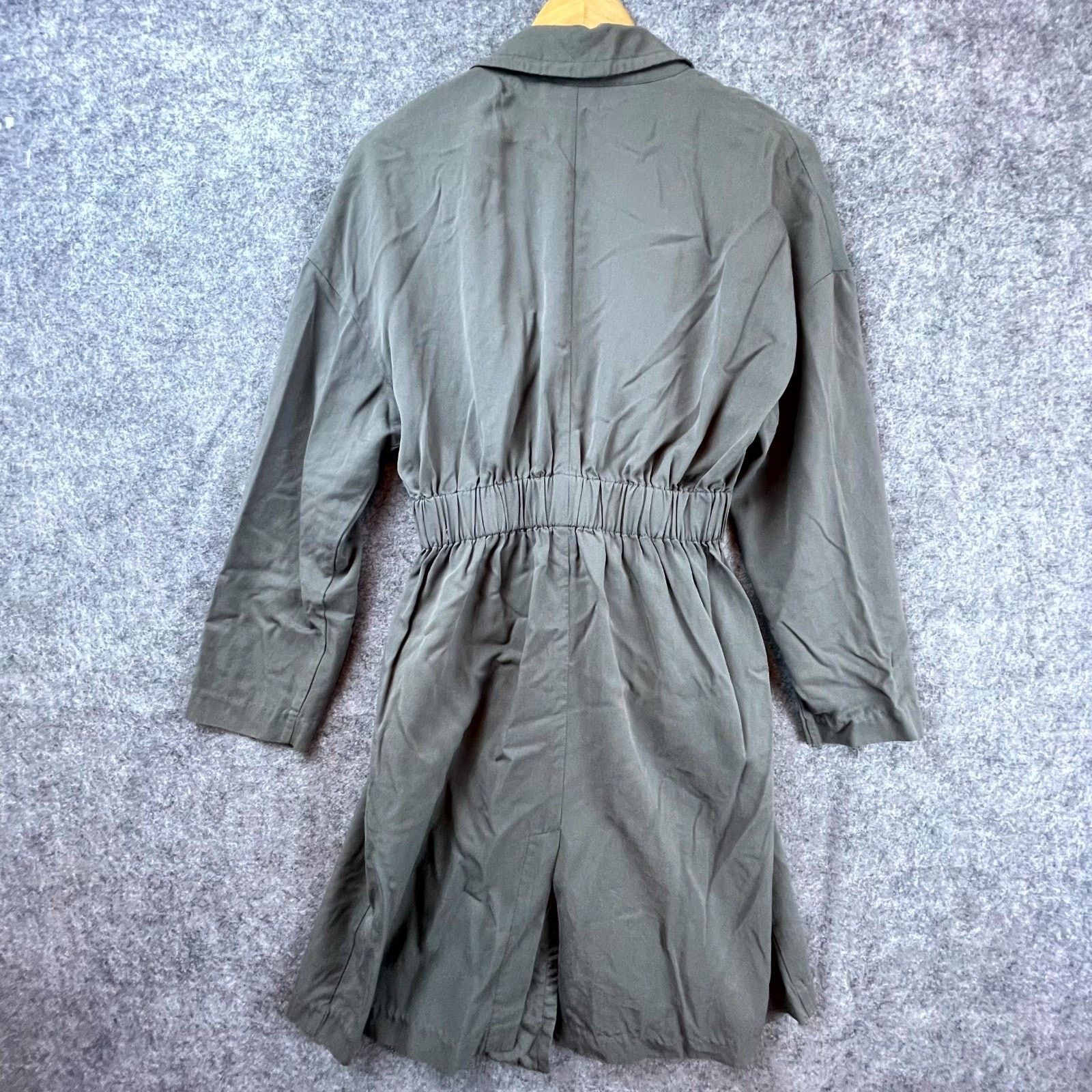 ASTR The Label ASTR The Label Trench Dress Womens Small Green Open Front Size S / US 4 / IT 40 - 2 Thumbnail