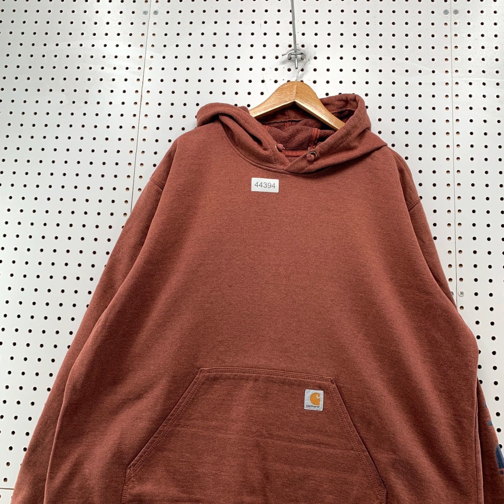 Carhartt VINTAGE Carhartt Sweatshirt Mens 2XL Hooded Heavyweight Rust Red Workwear Size US XXL / EU 58 / 5 - 2 Thumbnail