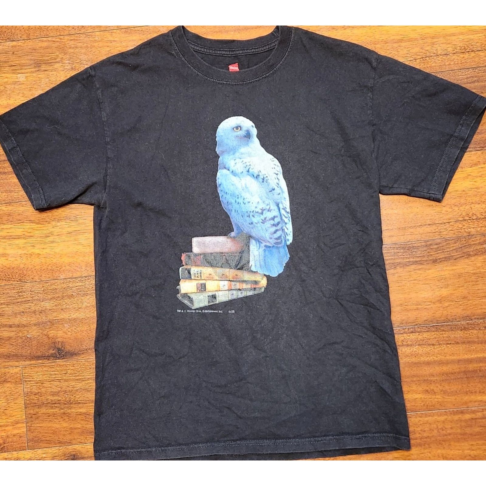 Hanes Hanes Warner Bros Harry Potter Hedwig White Owl Spellbooks T Shirt Sz M Vintage Mens/Unisex Short Sleeve Graphic Tee Black 2000s Size US M / EU 48-50 / 2 - 5 Thumbnail