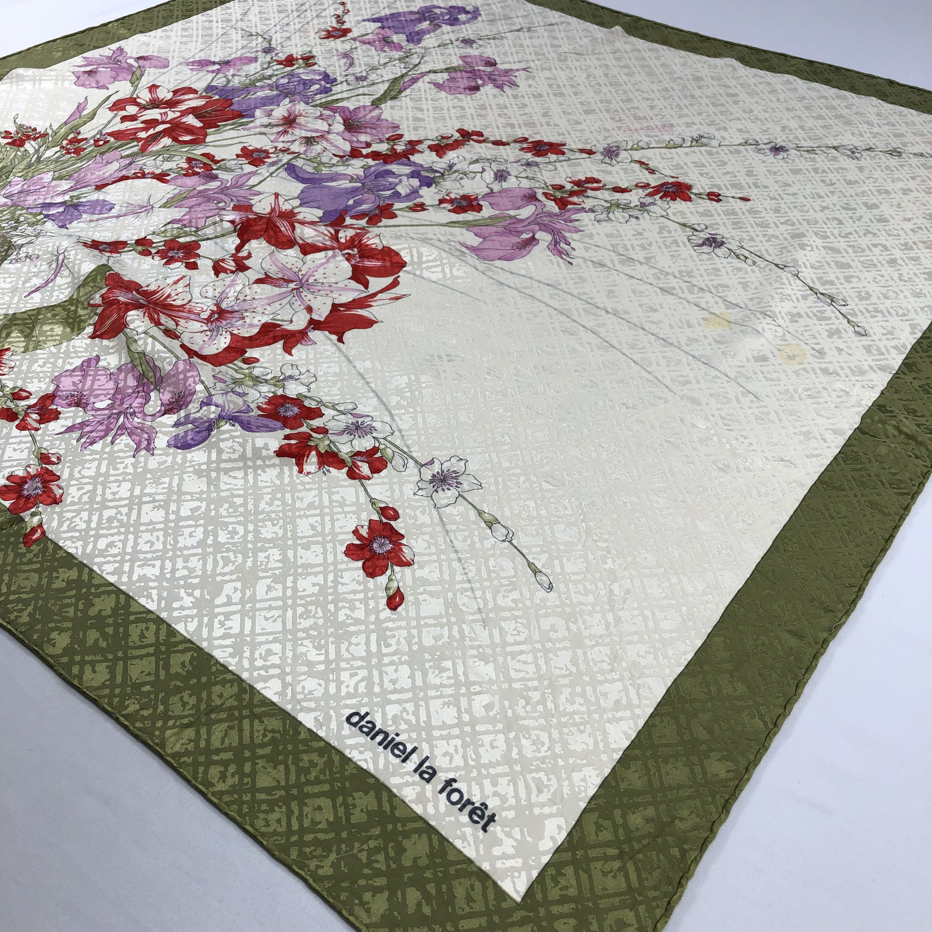 Vintage Vintage Daniel La Foret Silk Scarf Size ONE SIZE - 3 Thumbnail