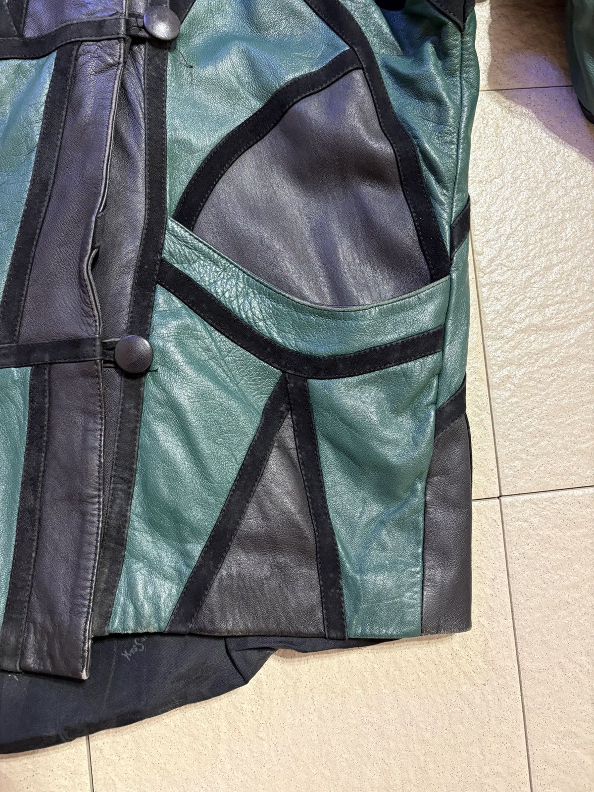 Other Vintage Patchwork Leather Batwing Jacket Rare 80s Size US M / EU 48-50 / 2 - 8 Thumbnail