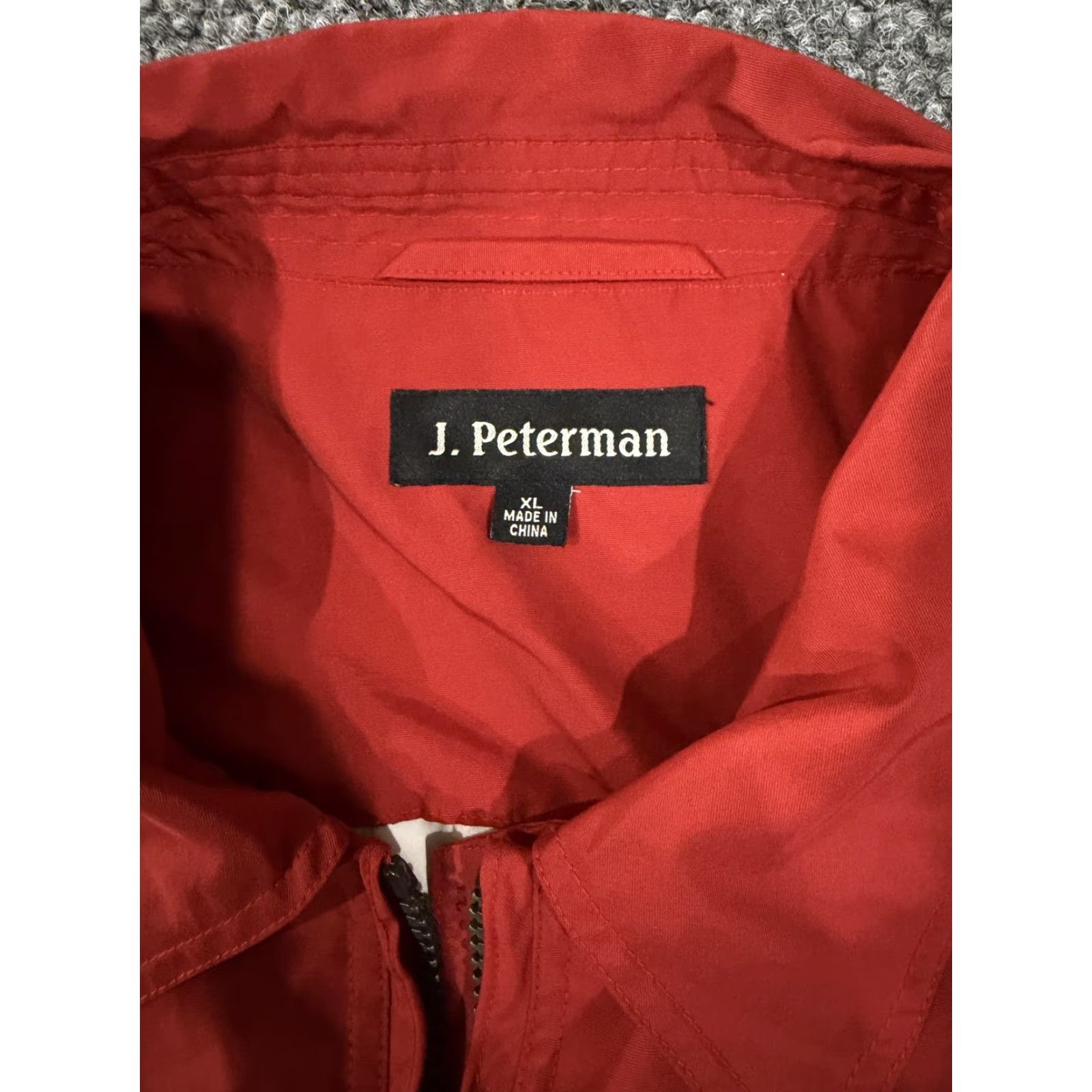 Vintage J. Peterman Jacket Mens XL Red Lightweight Lined Windbreaker Full Zip Collared Size US XL / EU 56 / 4 - 4 Thumbnail
