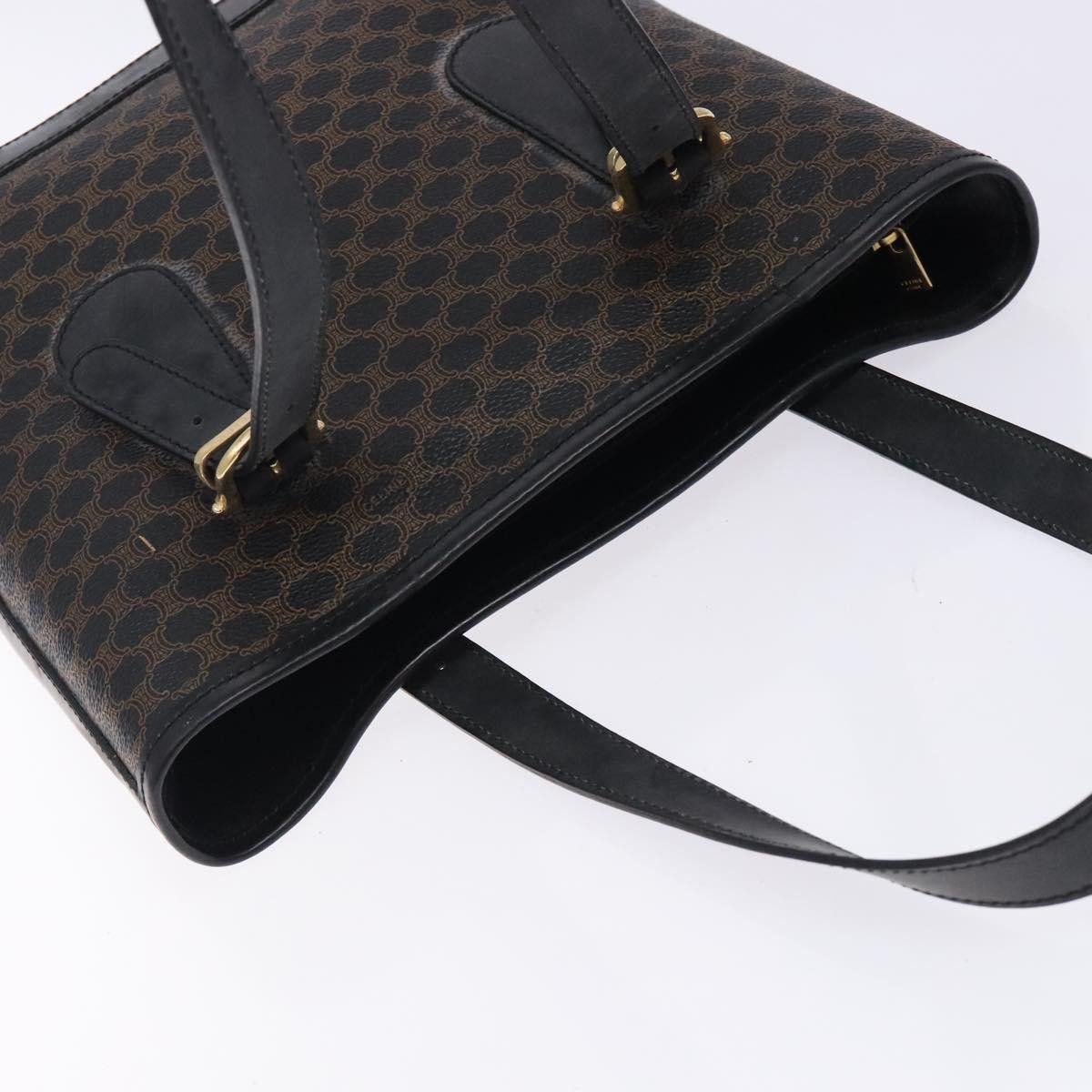 Celine CELINE Macadam Canvas Tote Bag Pvc Leather Black Gold Size ONE SIZE - 6 Thumbnail