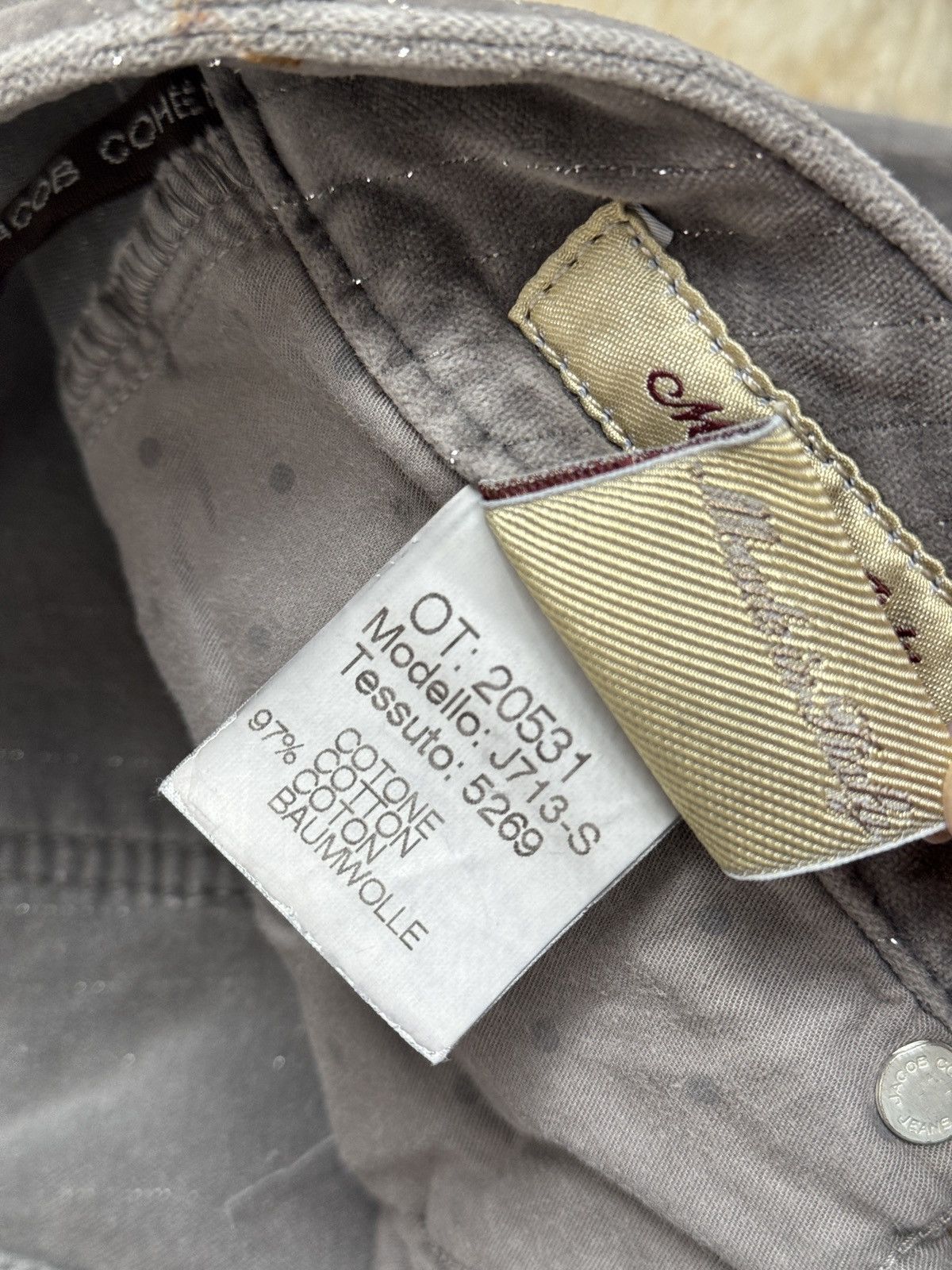 Jacob Cohen Jacob Cohën Velvet Trousers Size 27 Grey Jeans Size 27" / US 4 / IT 40 - 7 Thumbnail